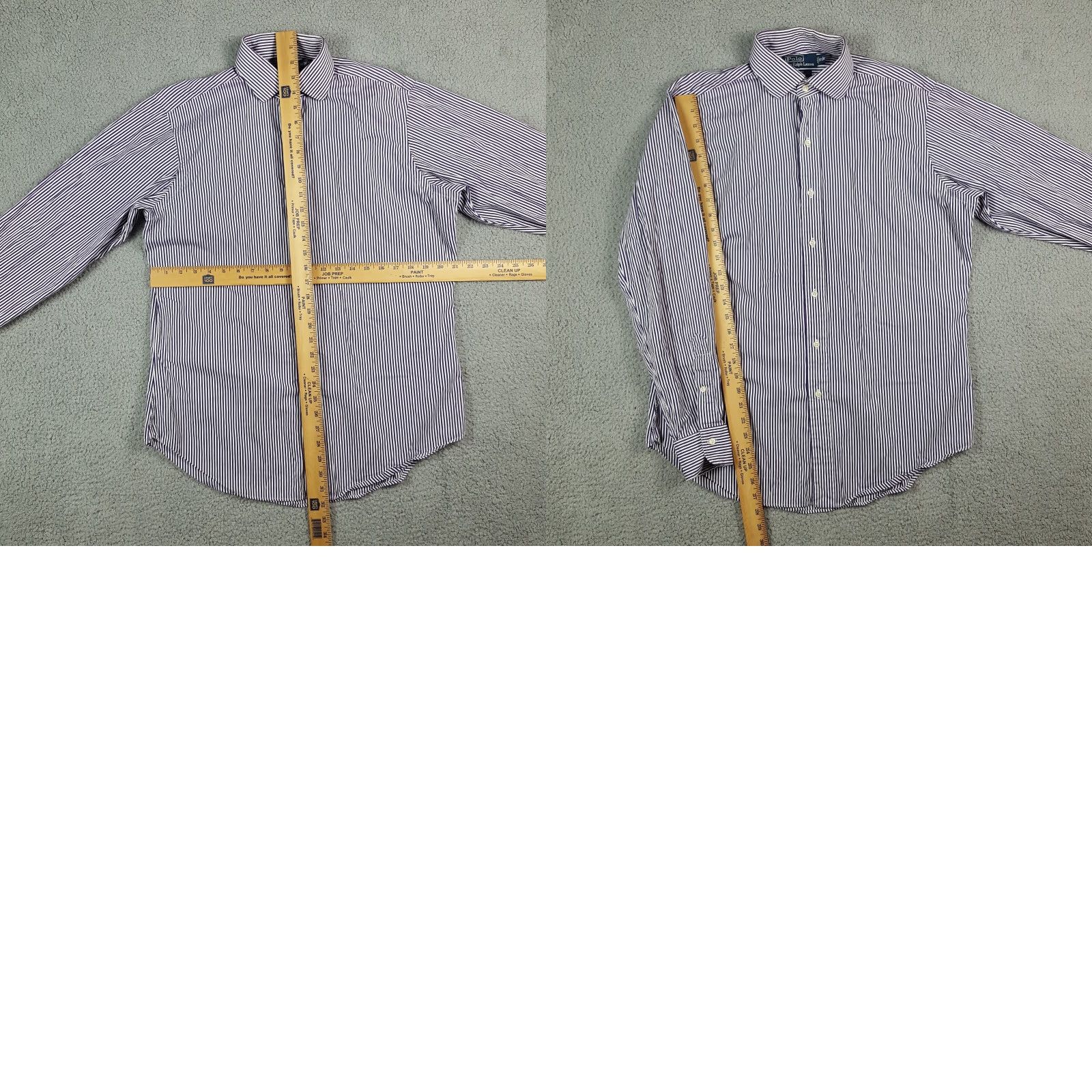 Polo Ralph Lauren VINTAGE Polo Ralph Lauren Purple Striped Button-Up Shirt Men's Medium Collared Long Sleeve Preppy 90s Size US M / EU 48-50 / 2 - 8 Thumbnail