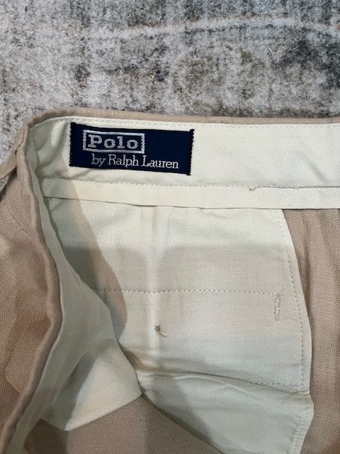 Polo Ralph Lauren Polo by Ralph Lauren Vintage Pleated Khaki Trousers Size US 35 - 4 Thumbnail