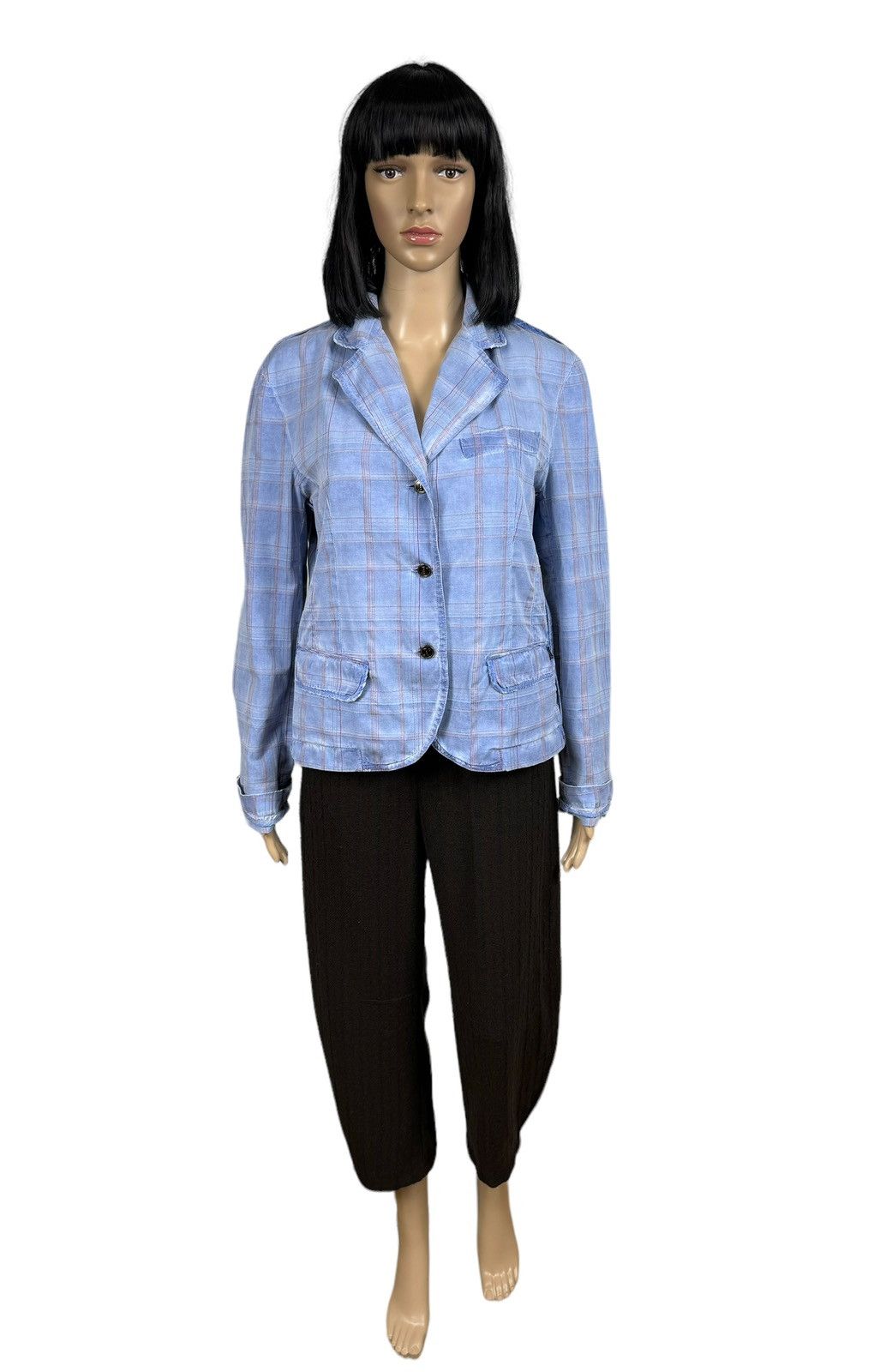 John Galliano Galliano Checkered Garment Dyed Blazer Jacket size IT 46 Size L / US 10 / IT 46 - 2 Thumbnail