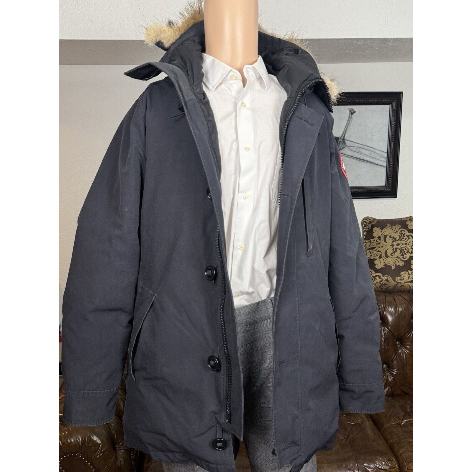 Canada Goose Canada Goose Chateau Parka Large With Fur Marine Navy Blue Size US L / EU 52-54 / 3 - 3 Thumbnail