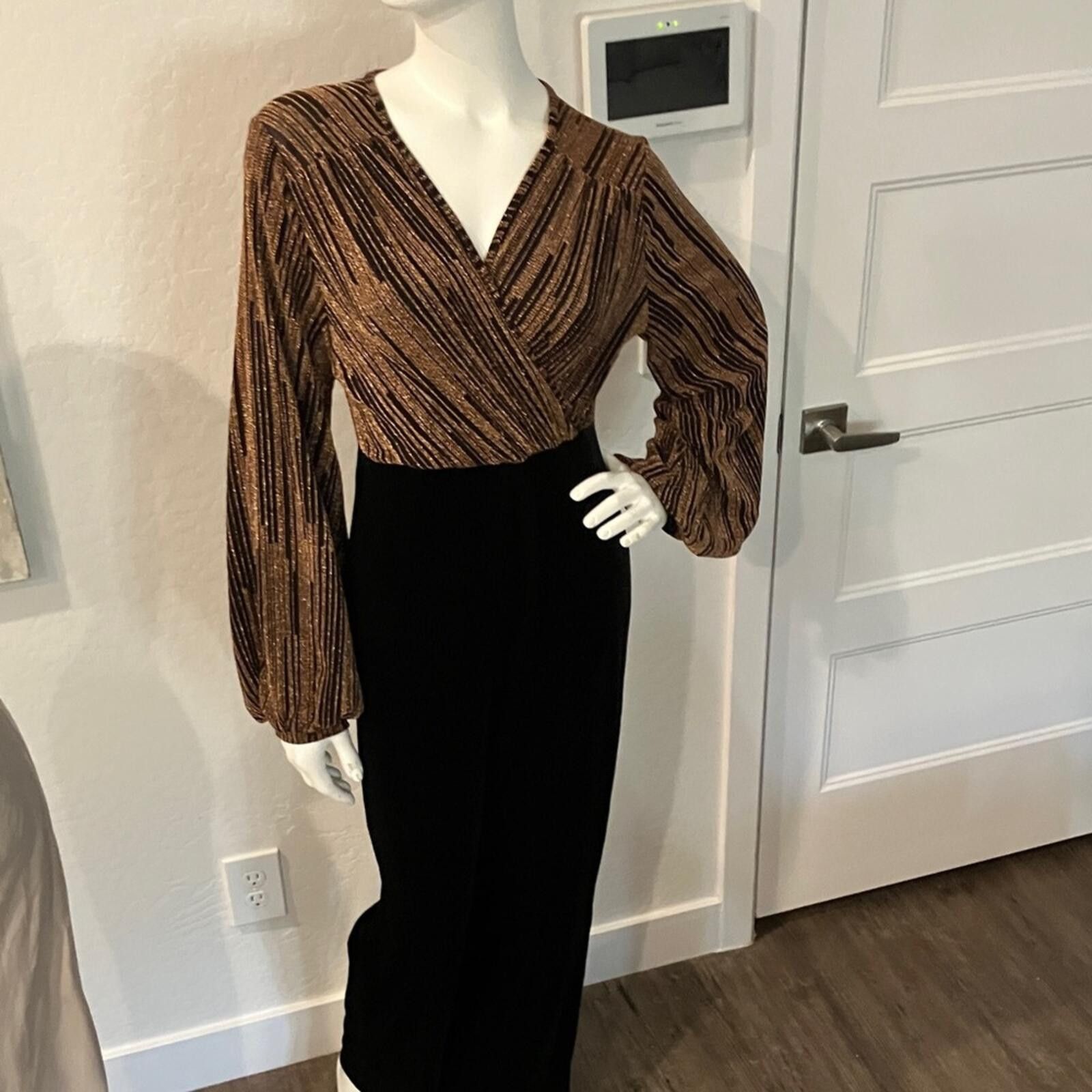 Shein SHEIN Black and Brown Striped Jumpsuit Size 36" / US 14 / IT 50 - 4 Thumbnail