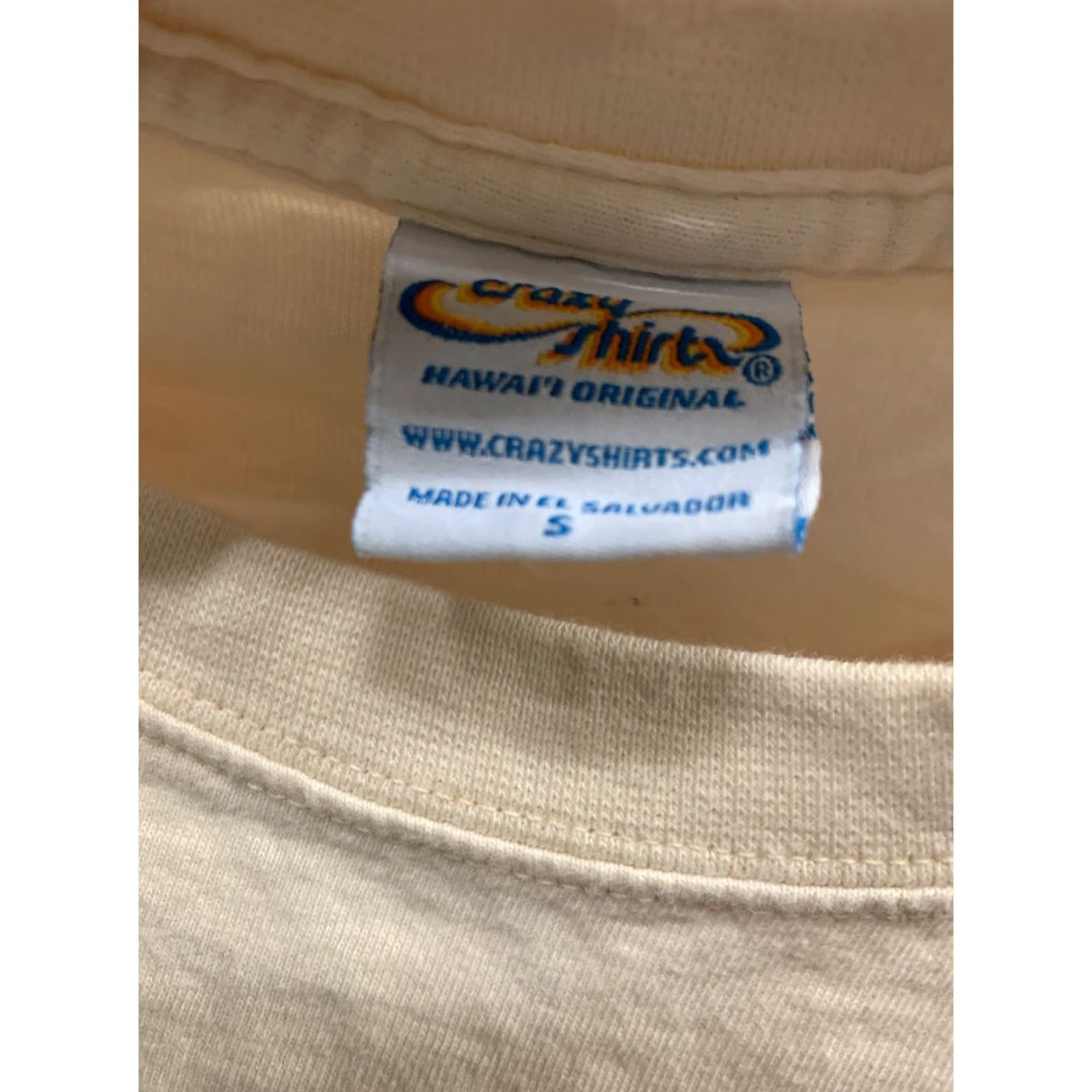 Vintage NWT Crazy Shirts Shirt Mens Small T-Shirt Crew Neck Short Sleeve Cotton Beige Five-O Hawaii Anniversary Size US S / EU 44-46 / 1 - 2 Thumbnail