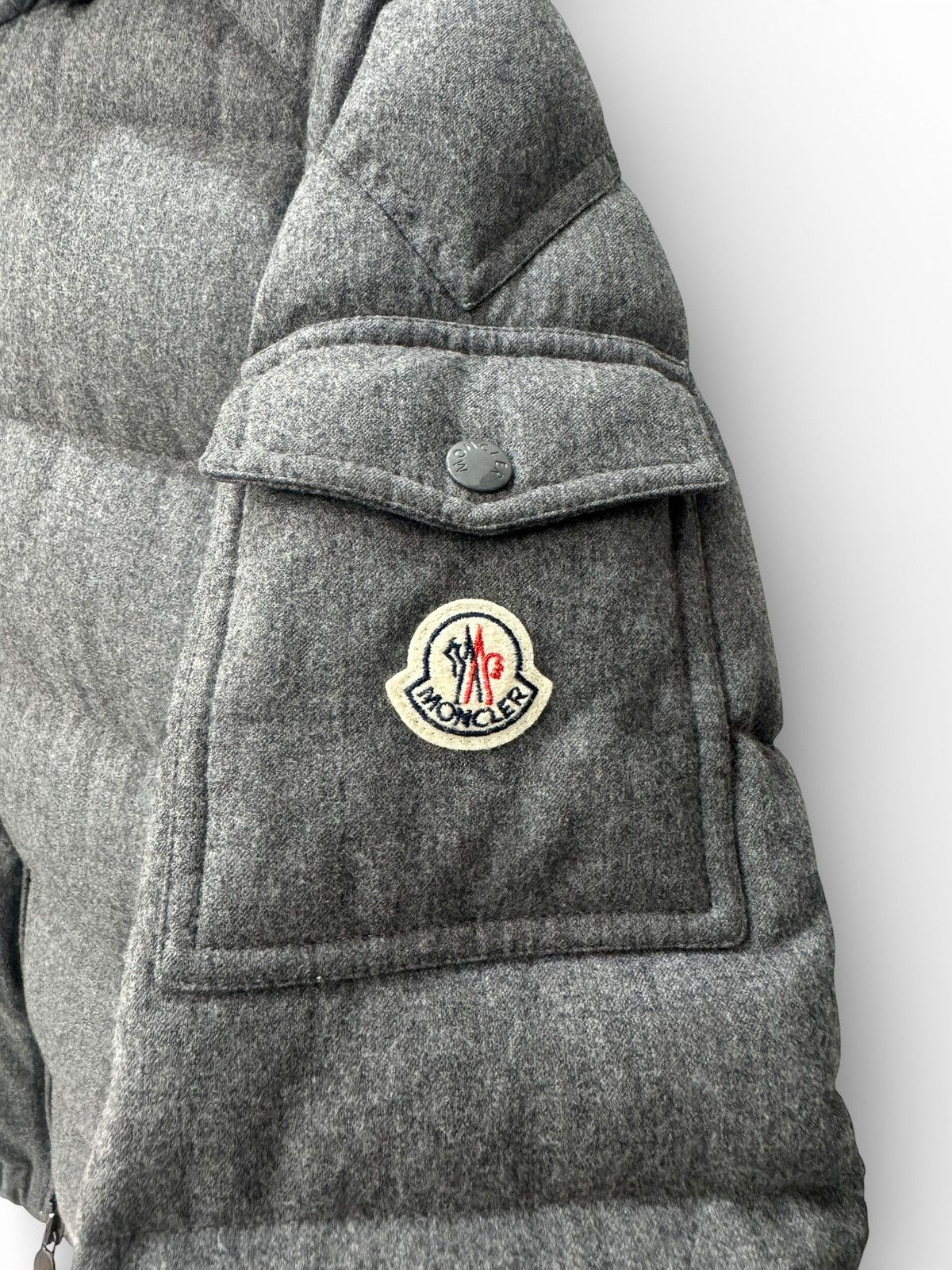 Moncler Moncler Gray Wool Maya Puffer Jacket Size US M / EU 48-50 / 2 - 4 Thumbnail