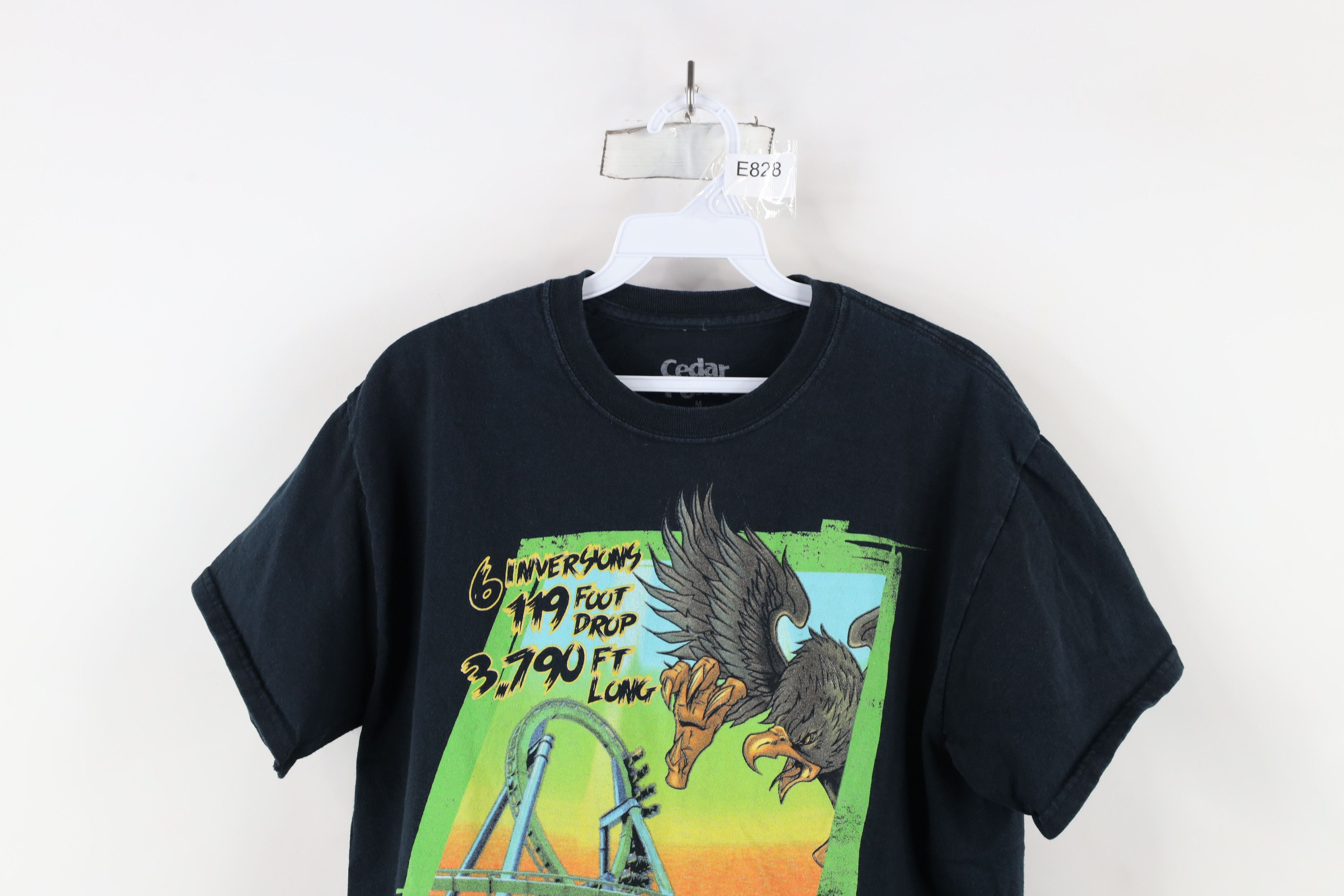 Vintage Vintage Y2K Cedar Point Raptor Roller Coaster T-Shirt Black Size US M / EU 48-50 / 2 - 2 Thumbnail