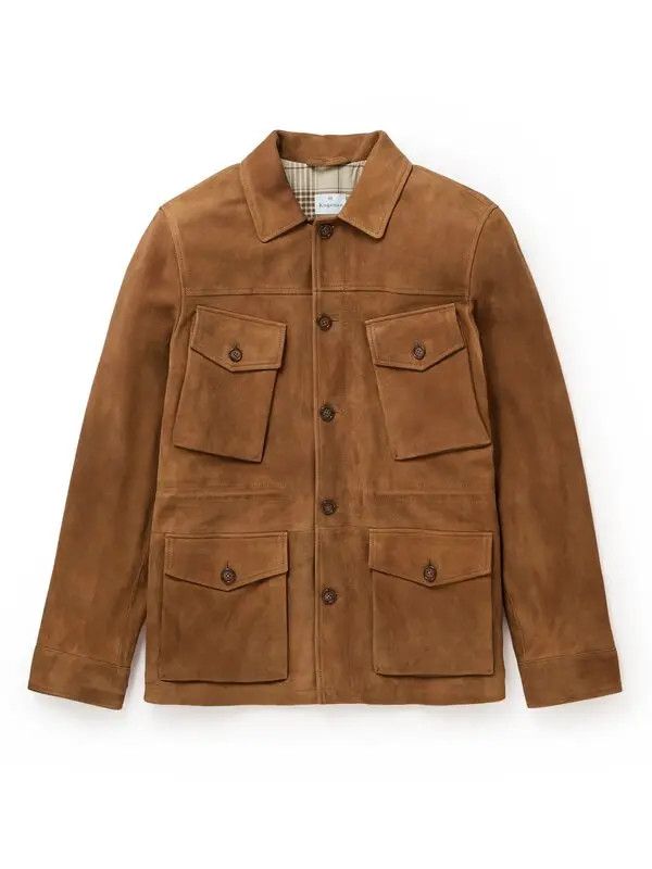 Kingsman Kingsman Slim-Fit Brown Suede Field Jacket Size 48 Mr Porter Size US M / EU 48-50 / 2 - 7 Thumbnail