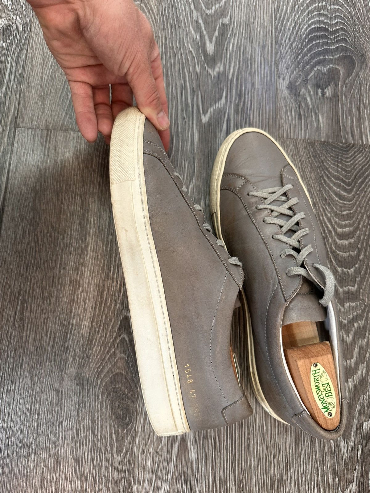 Common Projects Common Projects Leather Achilles Low Grey 42 Size US 9 / EU 42 - 6 Thumbnail