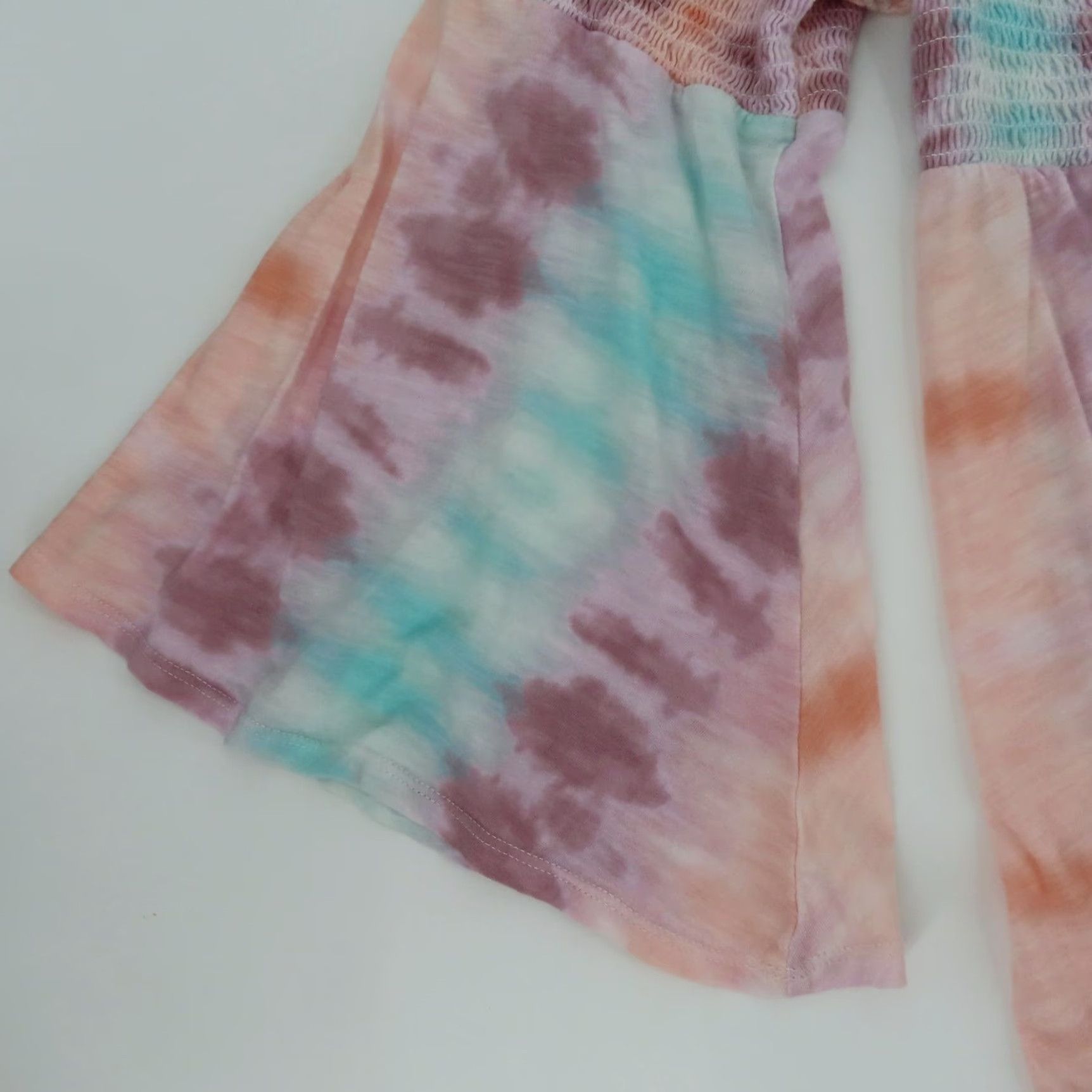 Torrid Torrid 3 Womens Plus Size 3X 22/24 Multicolor Tie Dye Ruched Blouse Shirt Top Size XXL / US 16-18 / IT 52-54 - 3 Thumbnail
