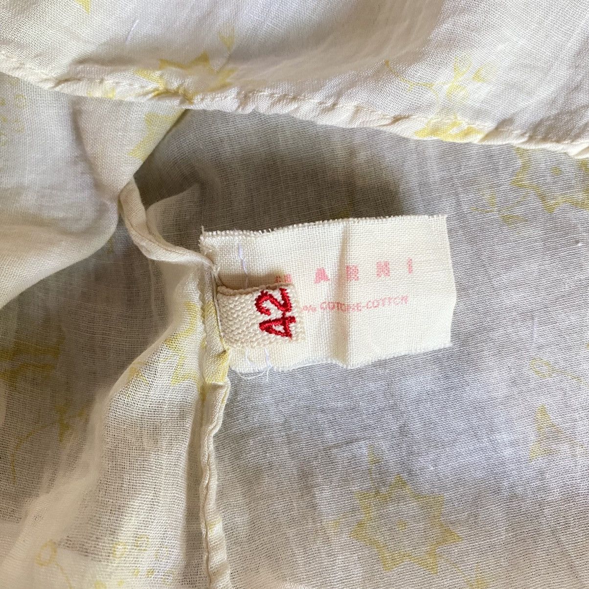 Marni M A R N I Light Yellow Flower Print Blouse Size M / US 6-8 / IT 42-44 - 8 Thumbnail