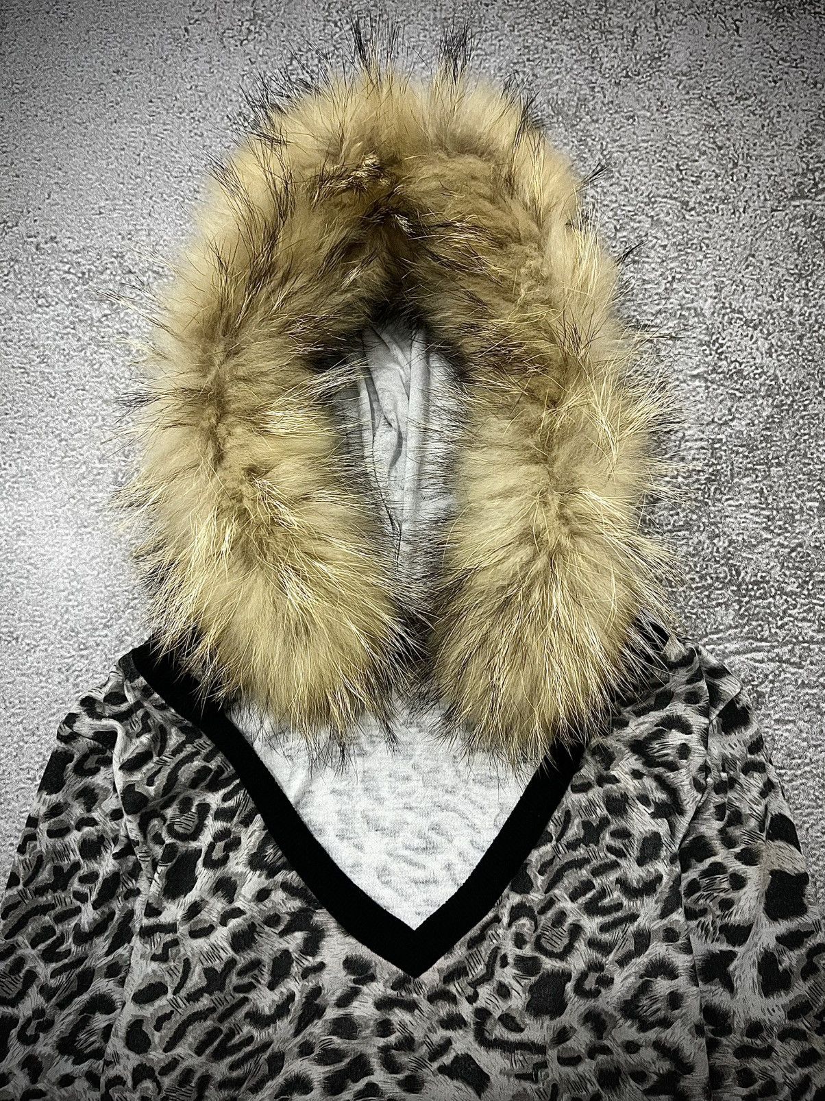 Japanese Brand Y2K Japanese Skinny Lip Fur Leopart Print Hoodie Size US M / EU 48-50 / 2 - 4 Thumbnail