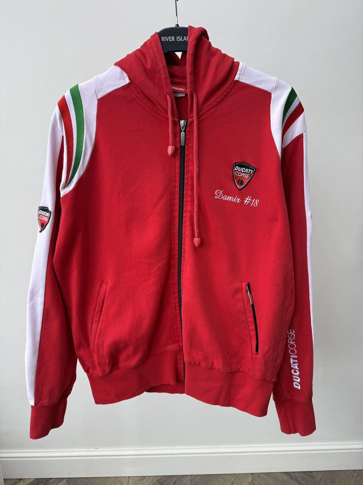 Ducati Vintage Ducati Corse Racing Hoodie Full Zip Logo Spell Out Size US M / EU 48-50 / 2 - 2 Thumbnail