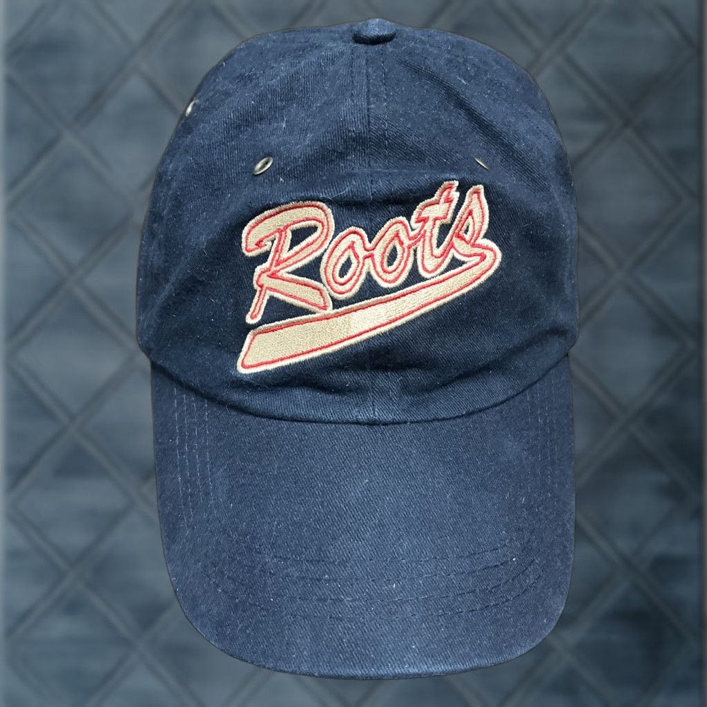 Roots Roots Hat Mens One Size Cad Navy Blue Cotton Baseball Cap Adjustable Casual Dad Outdoor Retro Style Baseball Cap Mens Size ONE SIZE - 1 Thumbnail