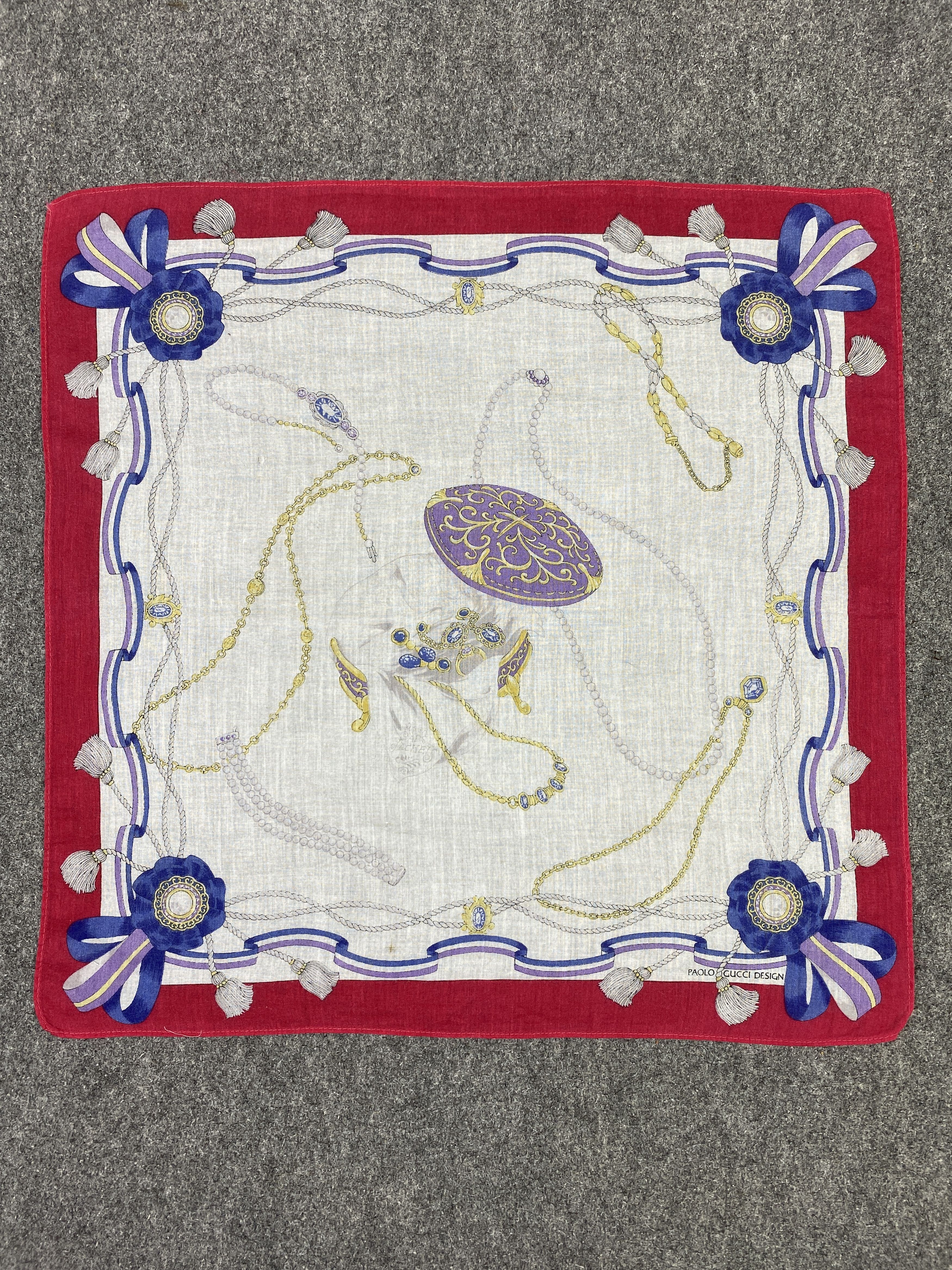 Paolo Gucci Vintage Paolo Gucci Handkerchief / Neckerchief KT0105 Size ONE SIZE - 4 Thumbnail