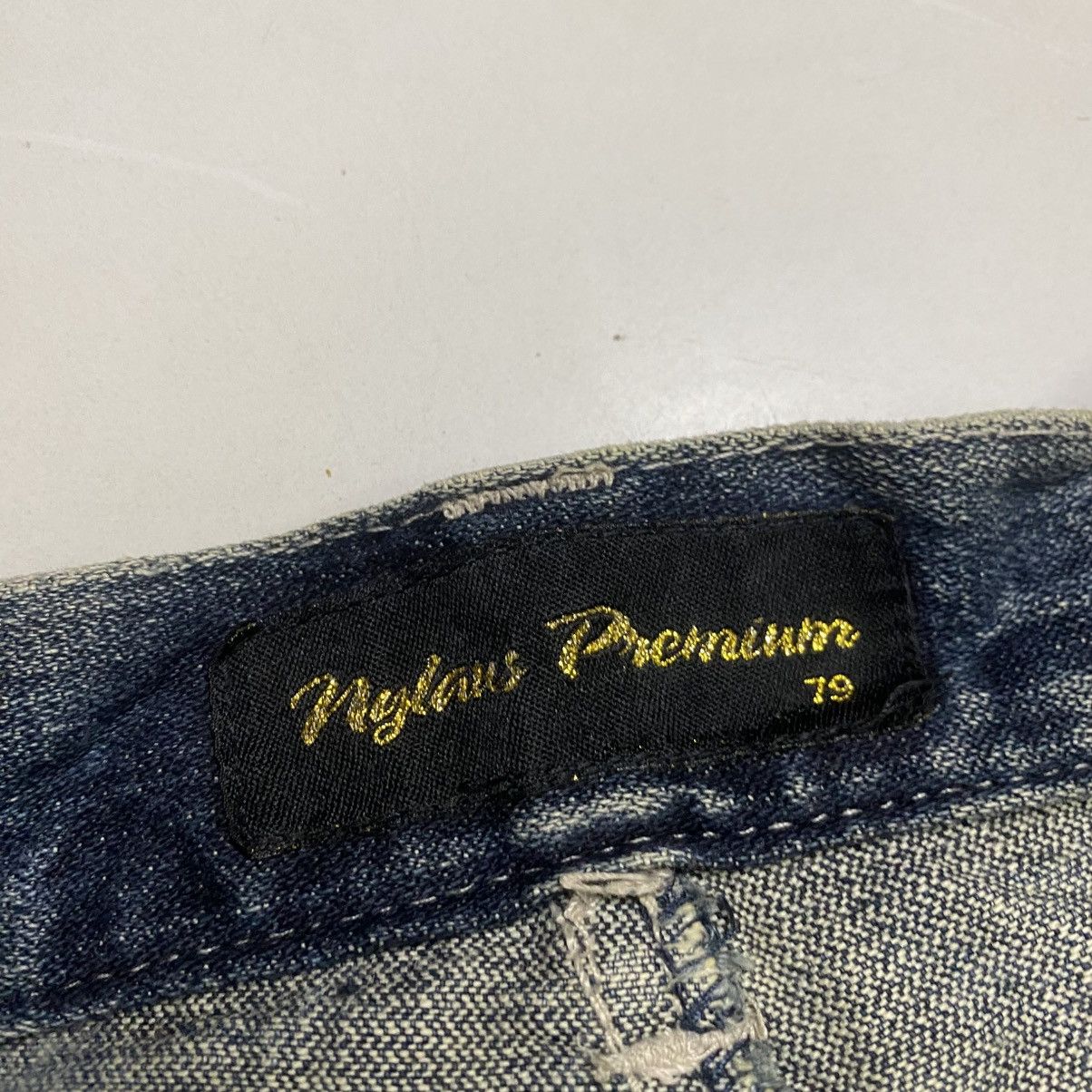 If Six Was Nine × Japanese Brand Nylaus Premium double waist distressed flare denim Size US 32 / EU 48 - 14 Thumbnail