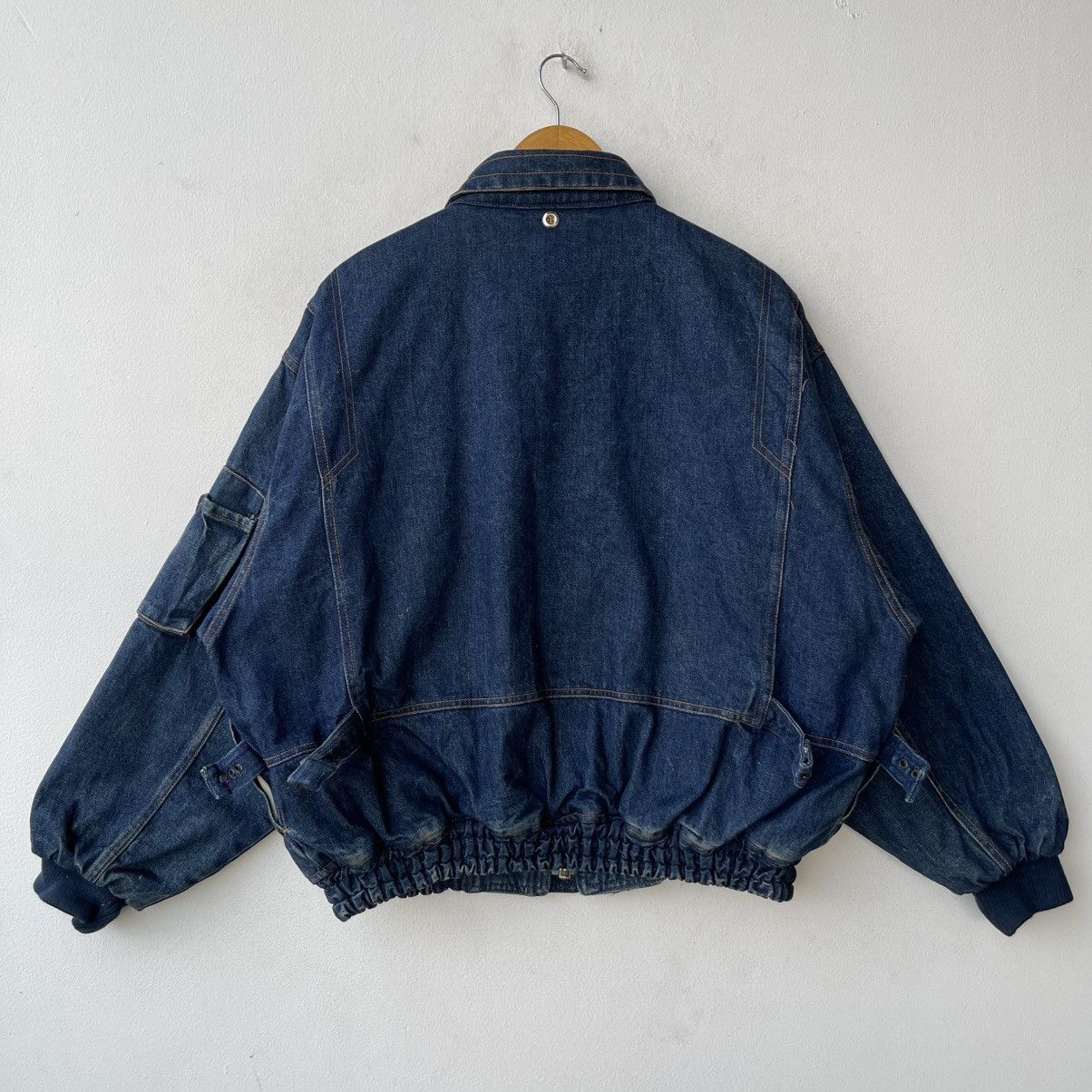 Marithe + Francois Girbaud Vintage Japanese Denim Indigo Bomber Utility Jacket Size US L / EU 52-54 / 3 - 4 Thumbnail