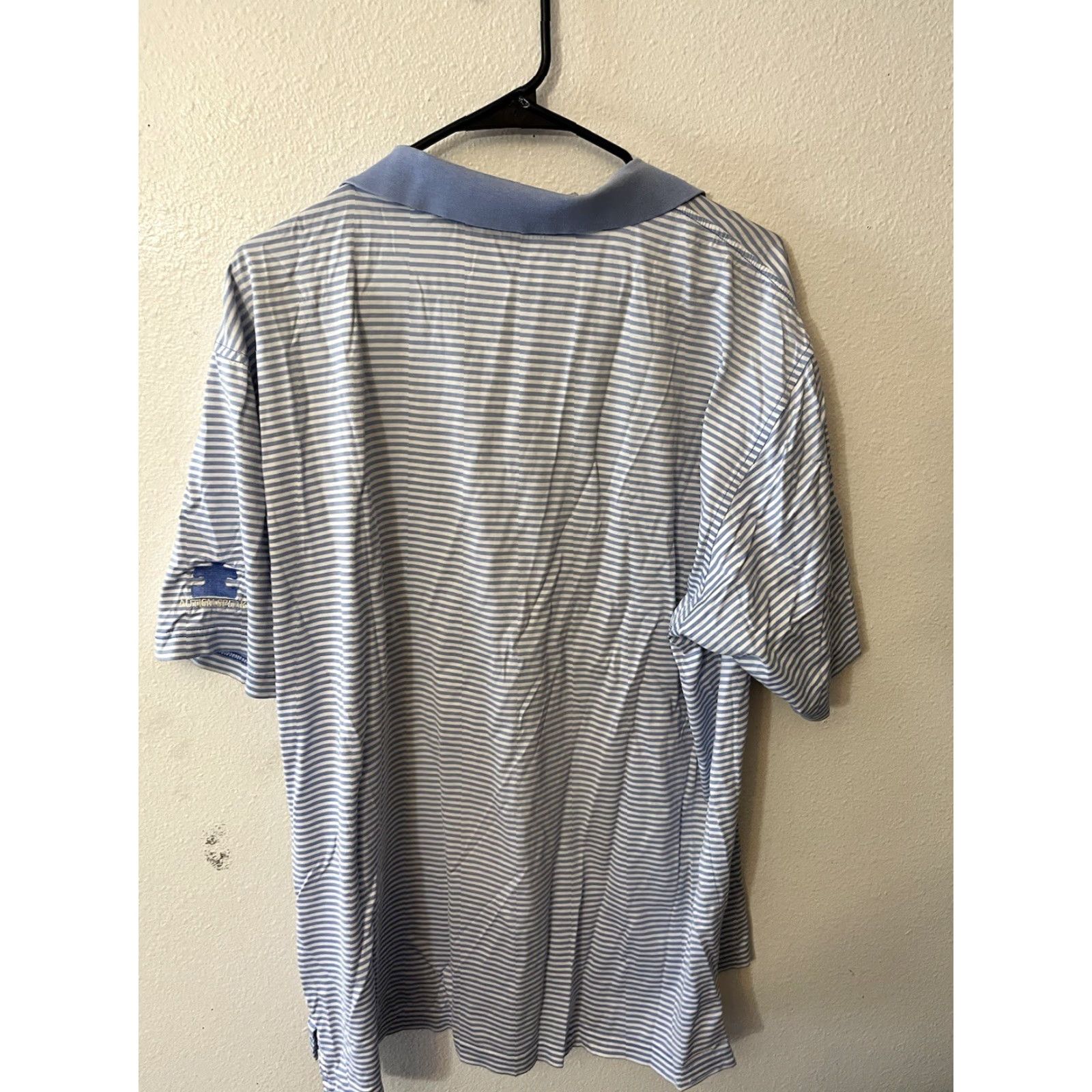 Peter Millar VINTAGE Peter Millar Crown Crafted Polo Men XL Blue Striped Autism Speaks Embroidery Golf Classic Sports Size US XL / EU 56 / 4 - 6 Thumbnail