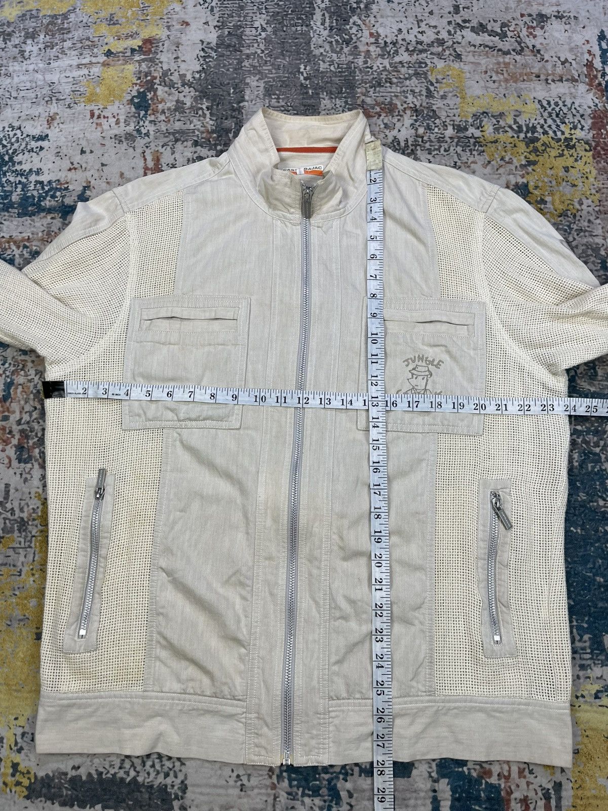 Jean Charles De Castelbajac Castelbajac Hybrid Net Perforated Safari Jacket Size US L / EU 52-54 / 3 - 9 Thumbnail