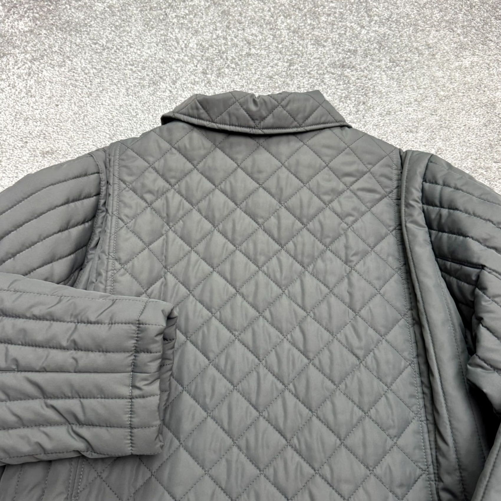 Lands' End Lands' End PrimaLoft Quilted Jacket Womens Plus 1X Dark Gray Full Zip Outdoor Size XL / US 12-14 / IT 48-50 - 4 Thumbnail