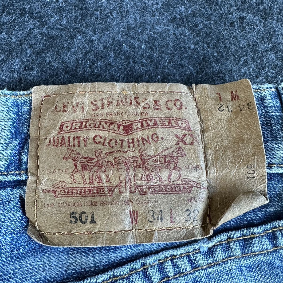 Levi's Levis 501 Distressed Blue Vintage Denim D577 Size US 32 / EU 48 - 7 Thumbnail