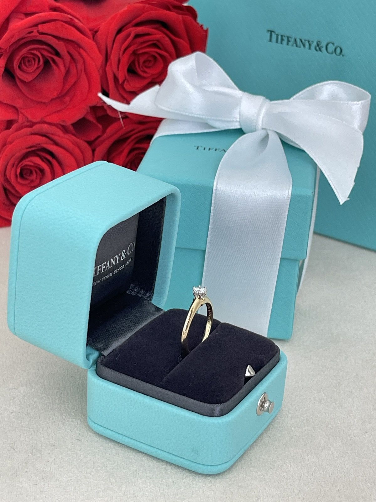Tiffany & Co. Tiffany & Co. Solitaire YG Diamond Ring .18ct sz 4.5 Size ONE SIZE - 18 Thumbnail