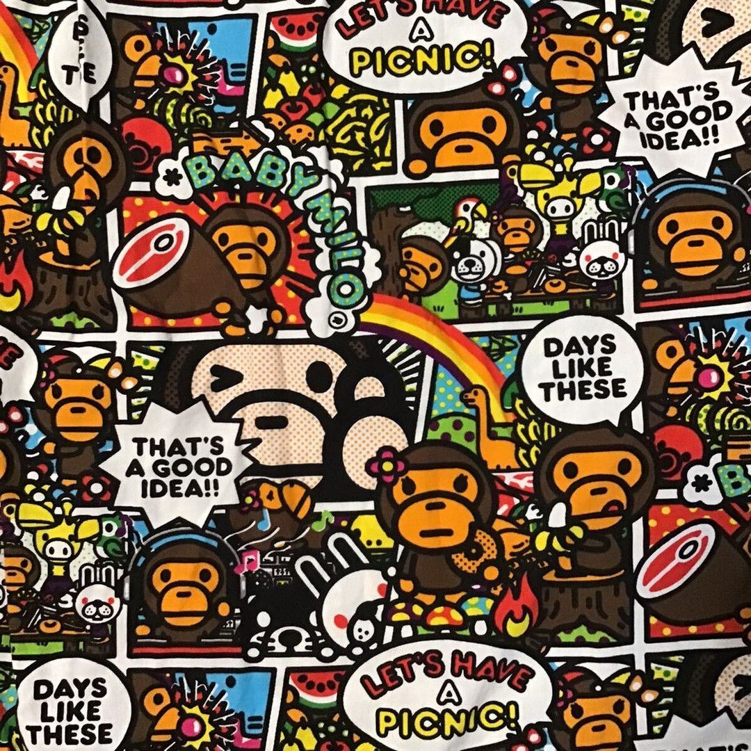Bape BAPE Comic Milo & Lisa shirt a bathing ape Size US M / EU 48-50 / 2 - 2 Thumbnail