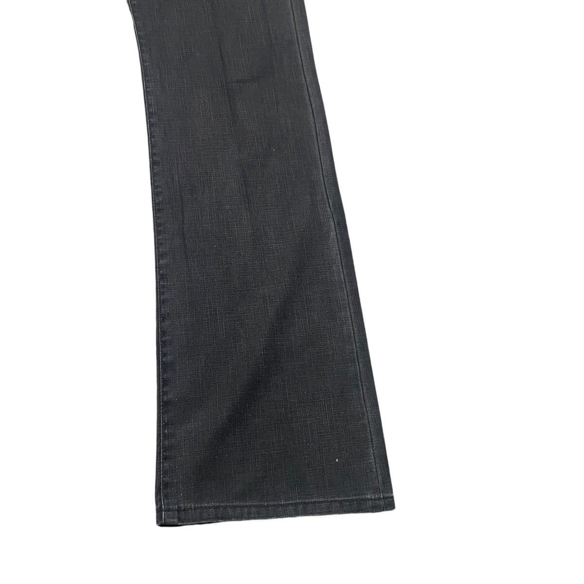 Japanese Brand Hiromichi Nakano Black Waxed Denim Flare Jeans Hedi Slimane Size US 31 - 8 Thumbnail