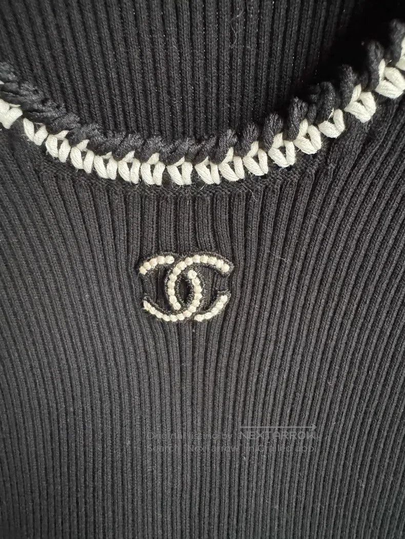 Chanel Chanel 22C Black Knitted Suspender Vest Size XXS / US 00 / IT 34 - 6 Thumbnail