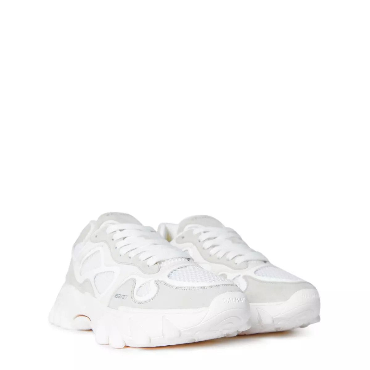 Balmain o1s1wg110425 B-East Low-Top Sneakers in White Size US 8 / EU 41 - 4 Thumbnail