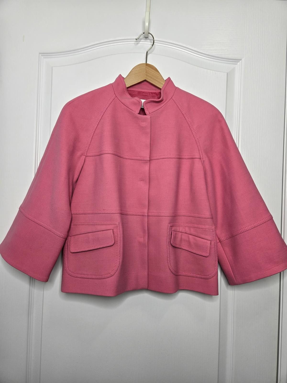 Designer RED VALENTINO Jacket Women's Small Pink Crop Blazer Jacket Size S / US 4 / IT 40 - 3 Thumbnail