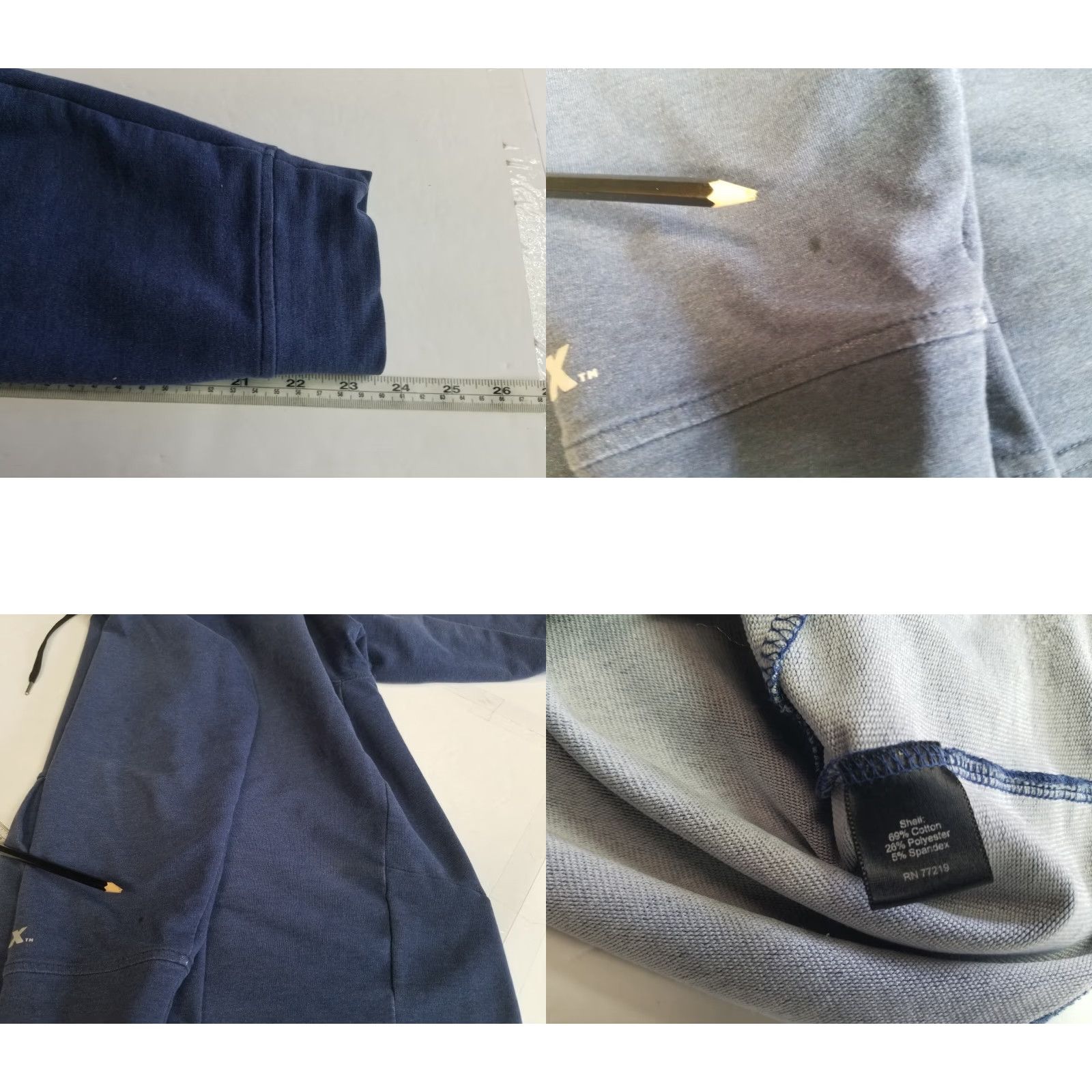 Vintage MSX by Michael Strahan Zip Hoodie Men Size M Blue 4 Way Stretch Sweatshirt Size US M / EU 48-50 / 2 - 8 Thumbnail