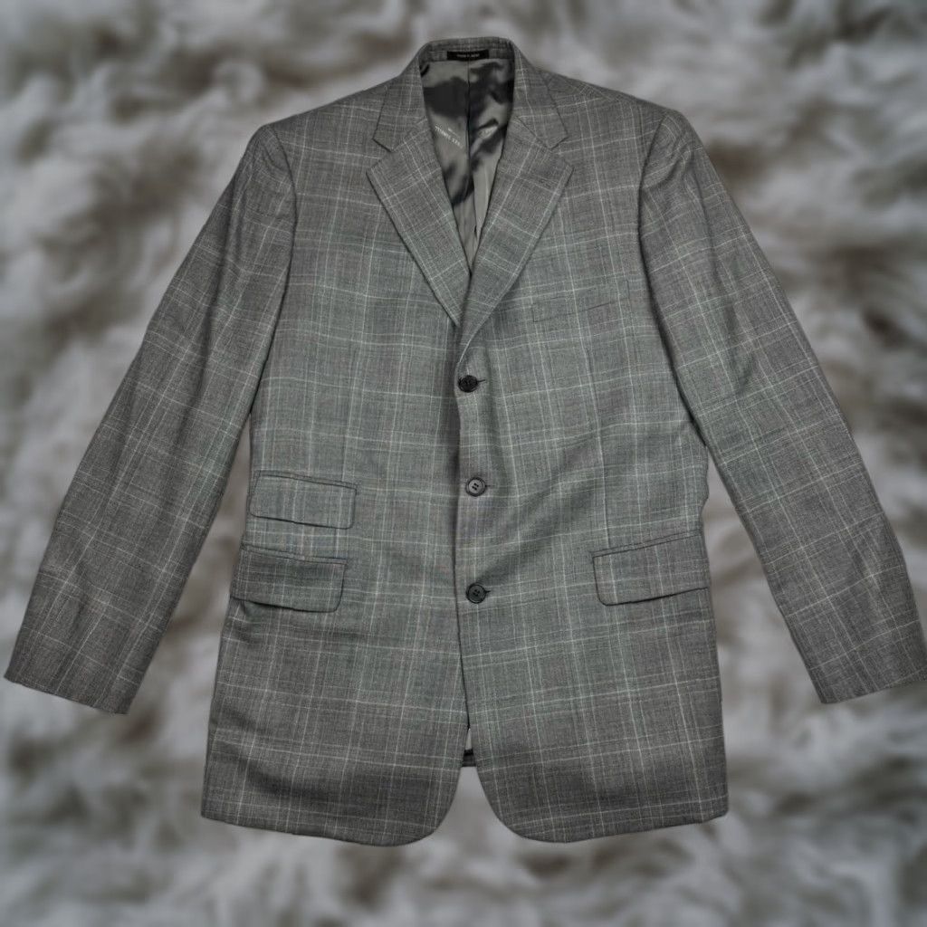 Vintage Afred Dunhill Men's Wool 3-Button Blazer Gray Japan 42R Mens Size 42R - 1 Thumbnail