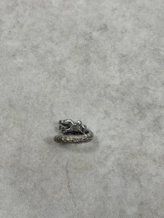 Vintage 2000s Cavalli Blue Asian Dragon Metal Ring Size ONE SIZE - 4 Thumbnail