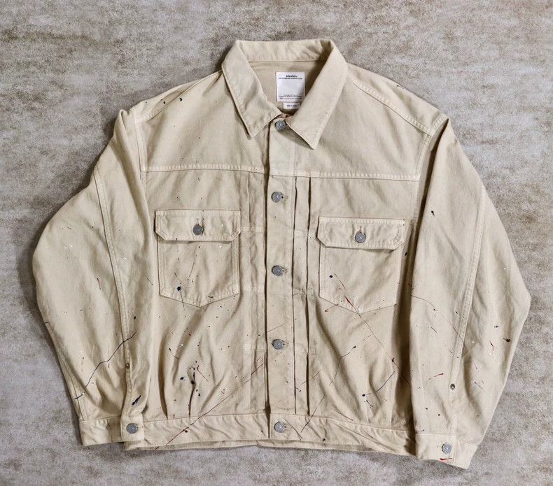 Visvim Visvim 21ss ink-splashing denim jacket Size US L / EU 52-54 / 3 - 1 Thumbnail