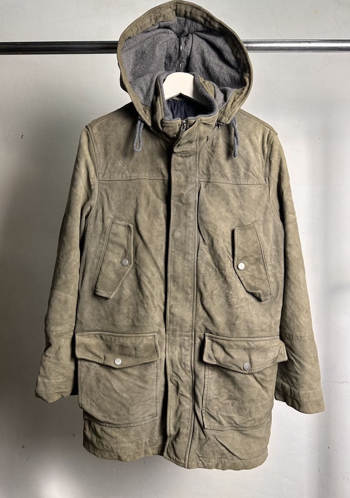 Eleventy Eleventy Suede Hooded Parka Jacket Size US M / EU 48-50 / 2 - 1 Thumbnail