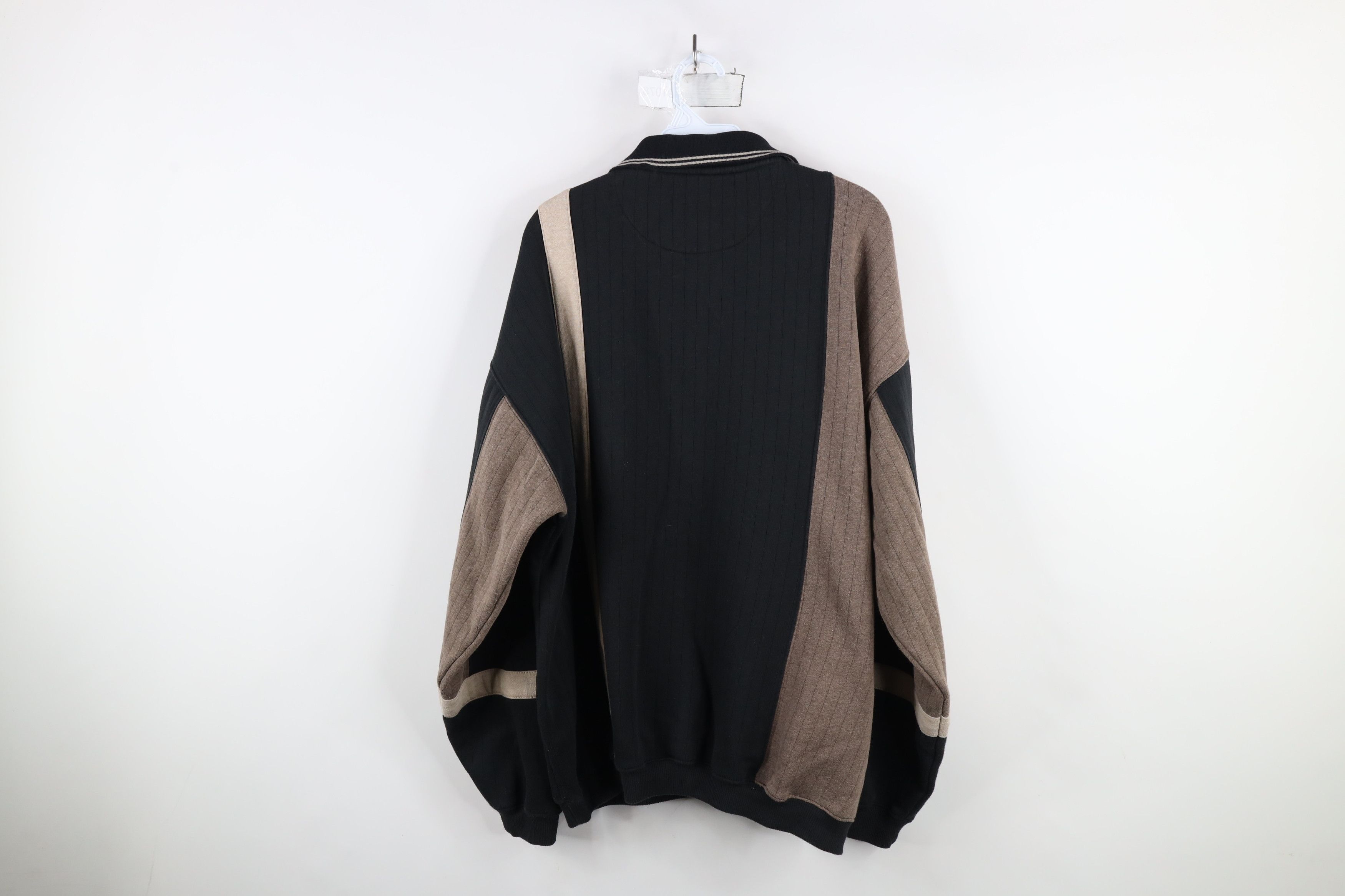 Vintage Vintage 90s Streetwear Block Collared Pullover Sweatshirt Size US XL / EU 56 / 4 - 9 Thumbnail