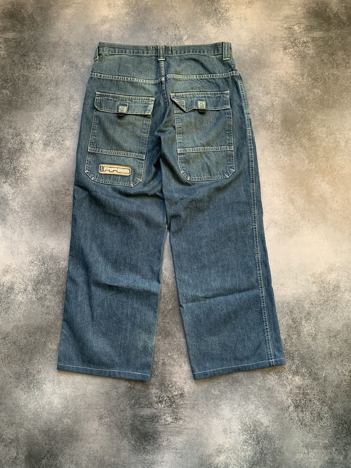 Image of Vintage Lee Pipes Baggy Pant Like Jnco in Blue, Men's (Size 33)