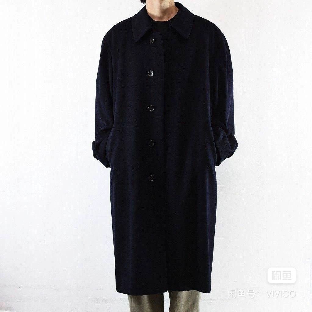 Balmain Balmain100% Cashmere Long Coat Charcoal/Black Size US M / EU 48-50 / 2 - 1 Thumbnail