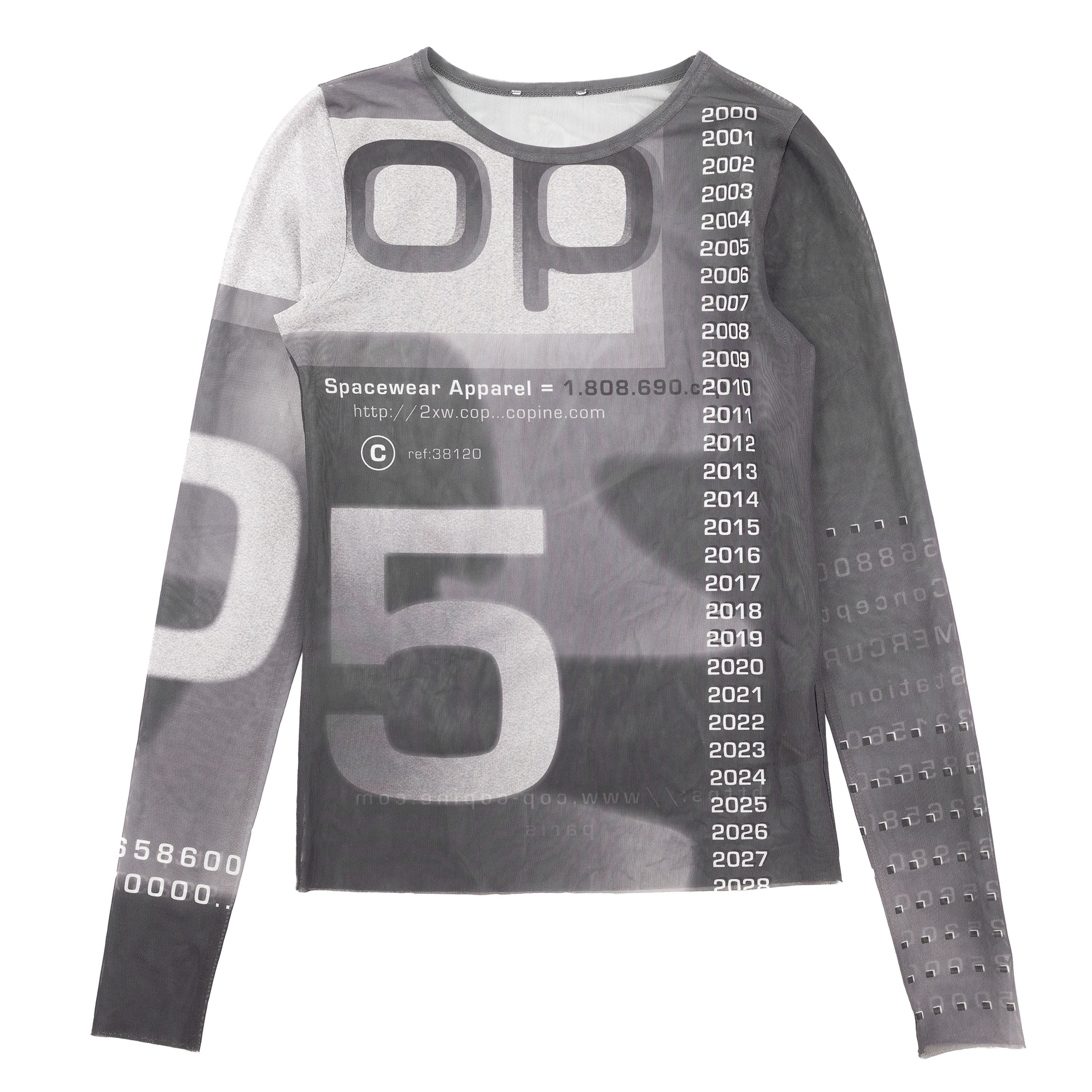 Cop Copine Cop Copine Long Sleeve Grey/Black Mesh Top Size S / US 4 / IT 40 - 1 Thumbnail