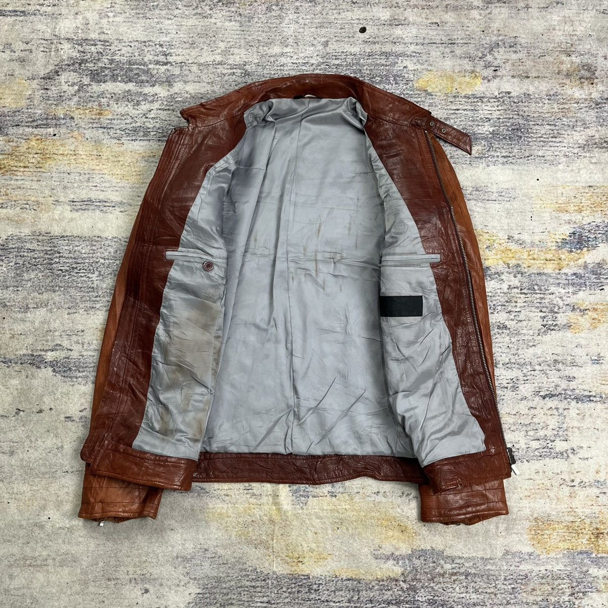 Tornado Mart ASM atelier sab men double zipper bikers leather jacket Size US M / EU 48-50 / 2 - 9 Thumbnail