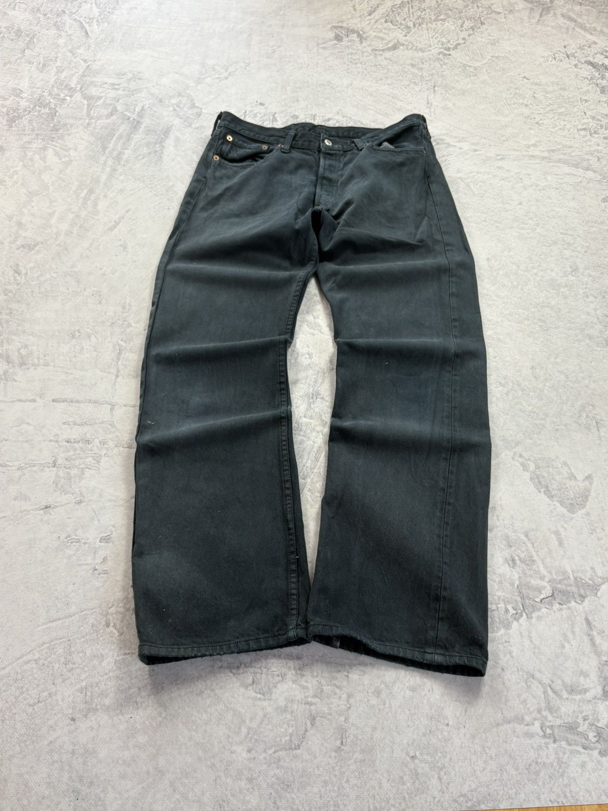 Levi's Vintage Levis 501 Denim jeans washed black pants retro Y2k Size US 33 - 1 Thumbnail