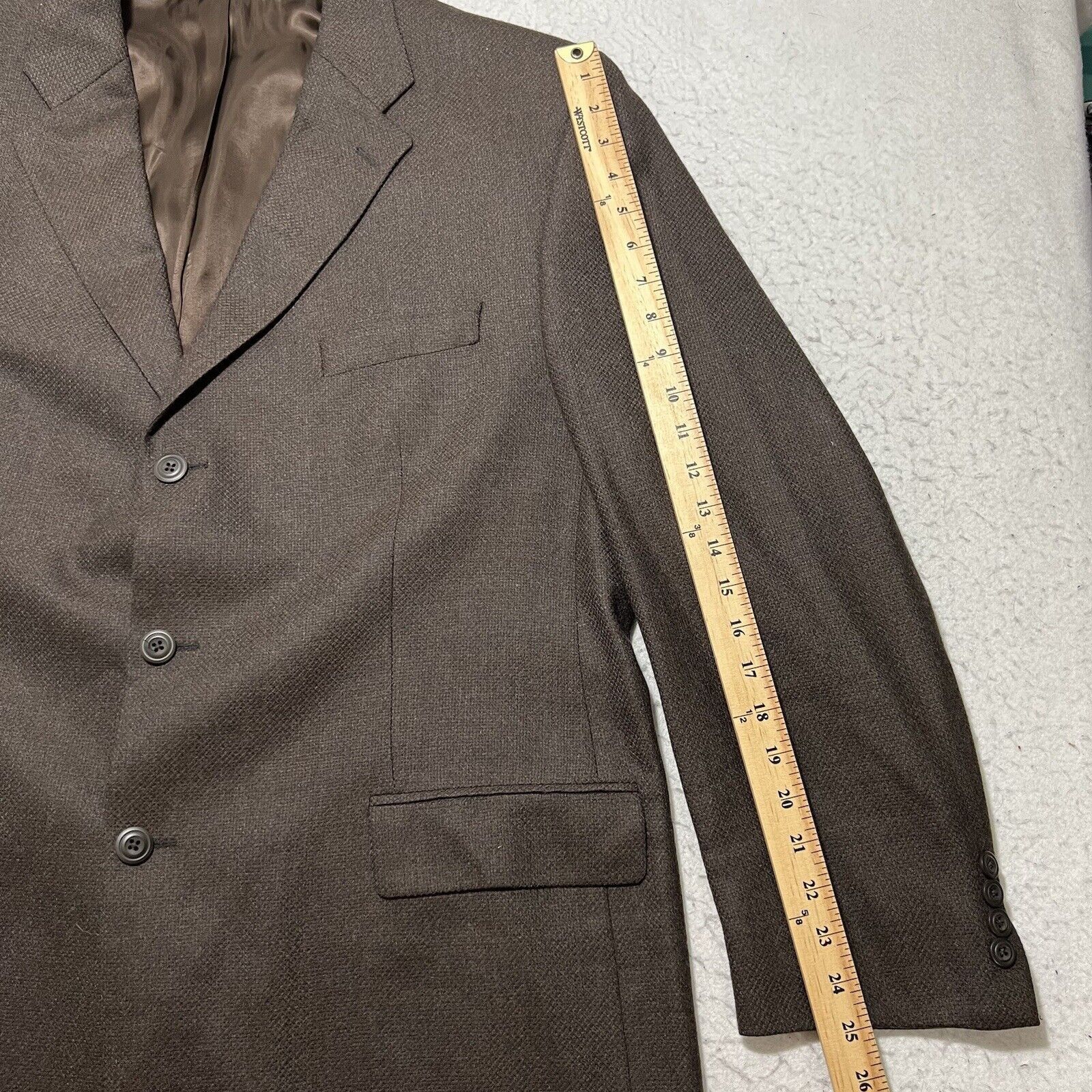Other Portofino Gage Wool Brown Career Suit Jacket Sport Coat Size 48L - 13 Thumbnail