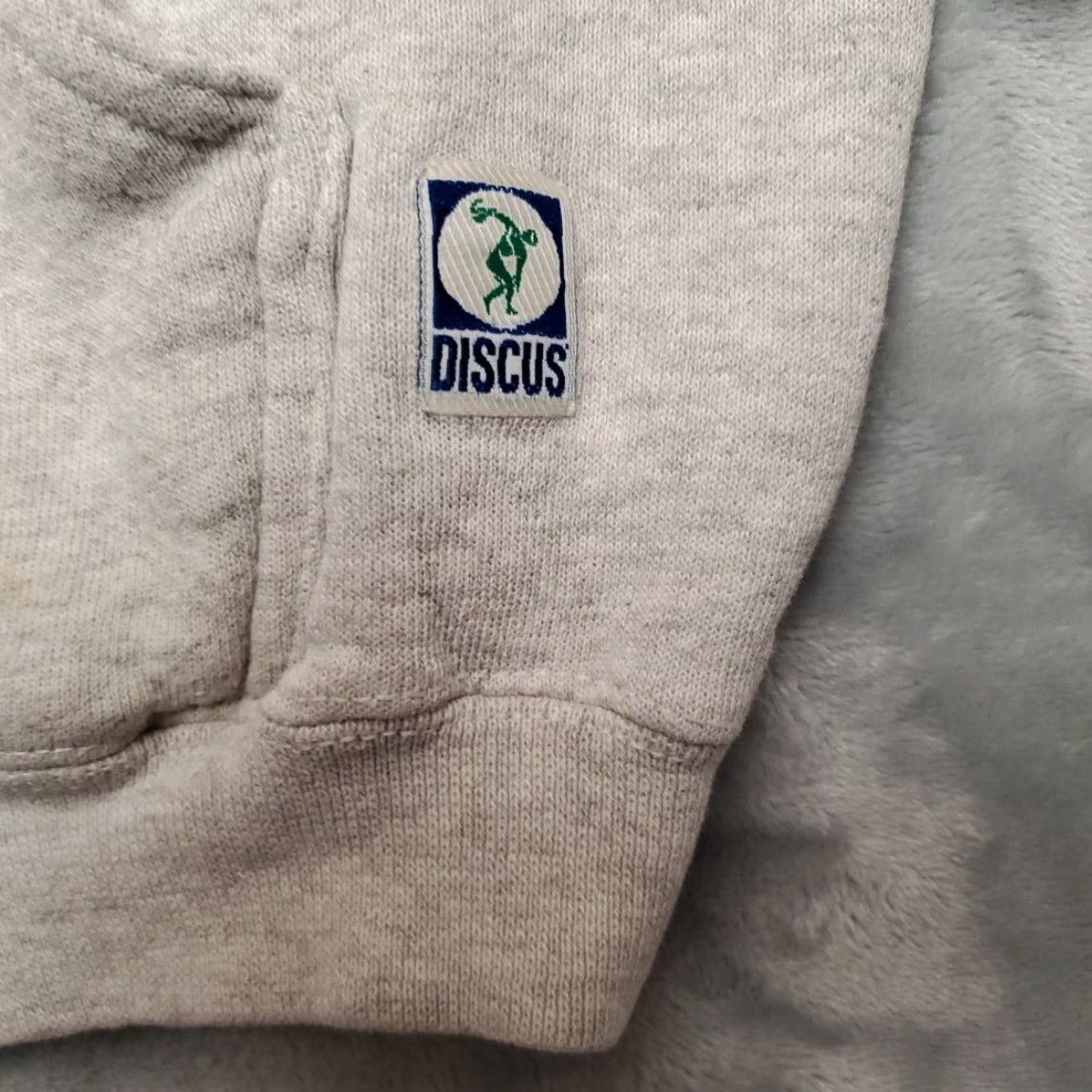 Vintage VINTAGE Discus Hoodie Shirt Mens M Gray Full Zip Sweatshirt Made in USA Size US M / EU 48-50 / 2 - 3 Thumbnail