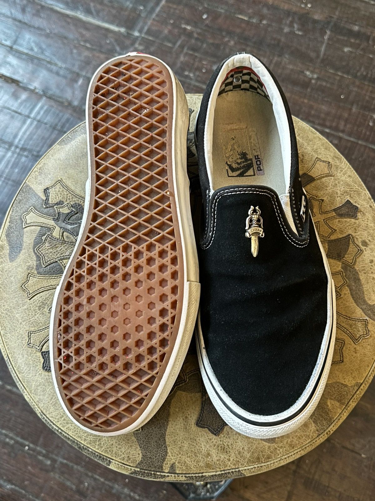Chrome Hearts CHROME HEARTS SUADE LEATHER VANS SZ12 Size US 12 / EU 45 - 4 Thumbnail
