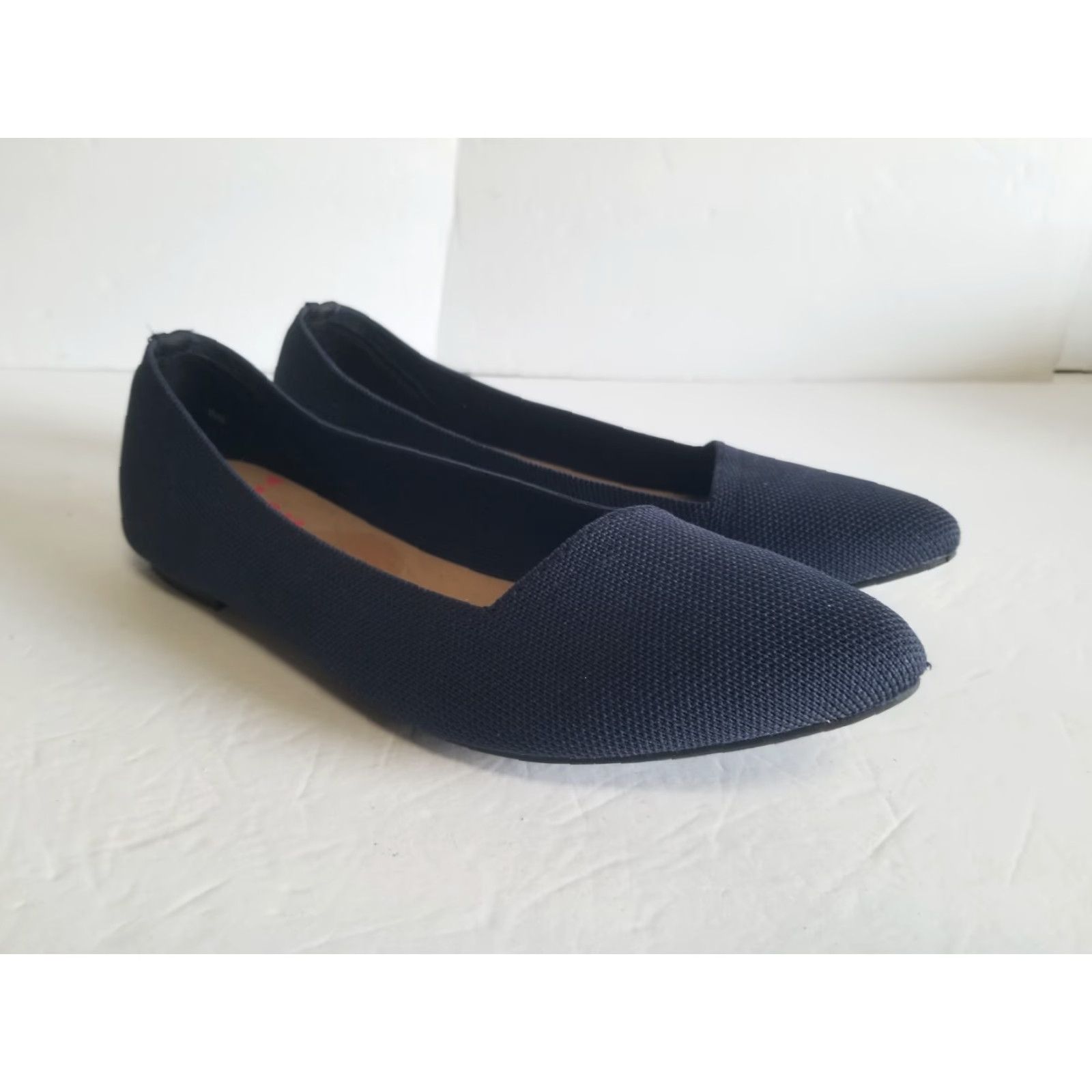 Vintage Jellypop Loafers Women's Size 8 Navy Blue Textile Pointed Toe Block Heel 1-1.9 in Size US 8 / IT 38 - 2 Thumbnail