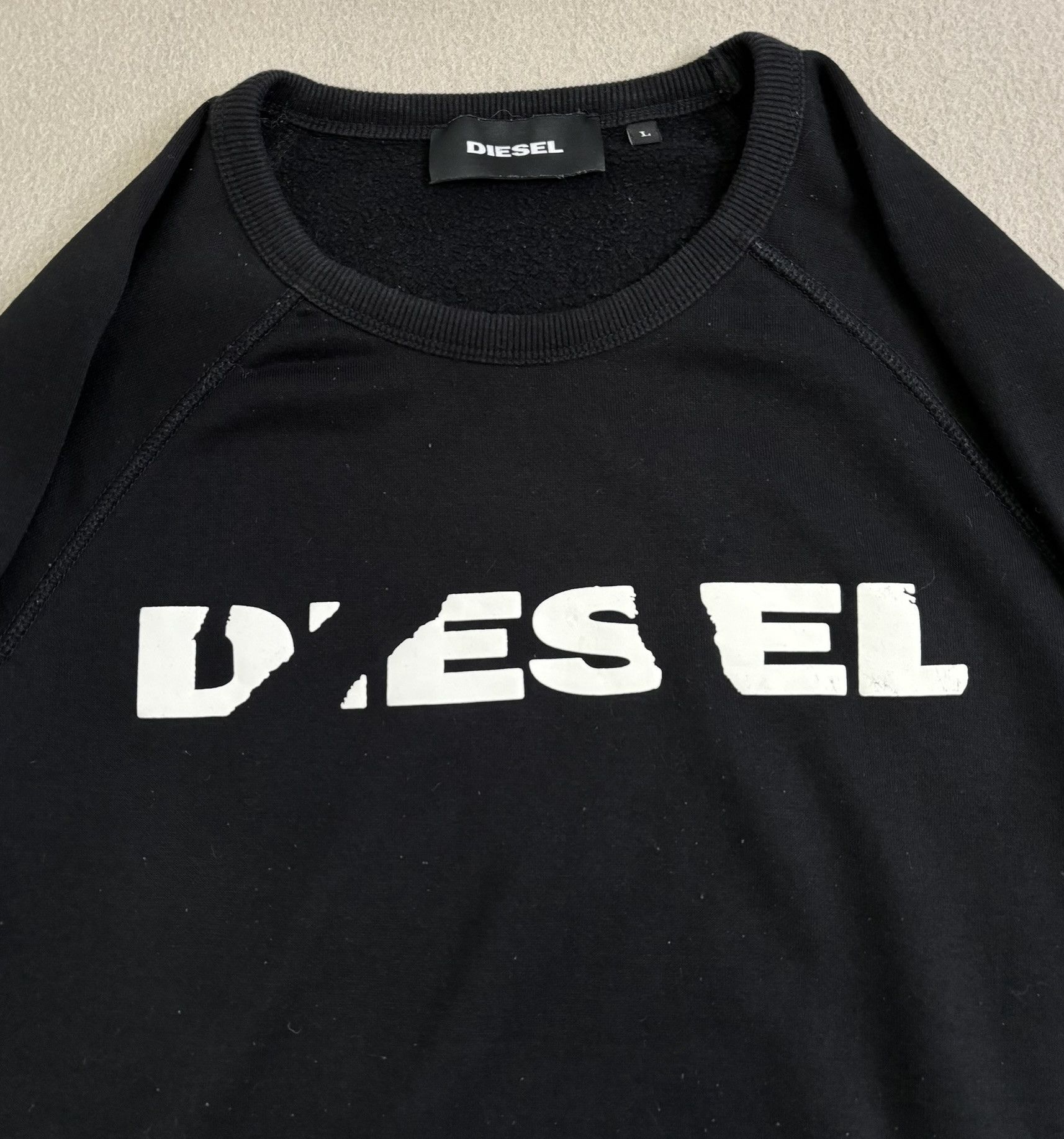 Diesel Diesel Black sweatshirt Big Logo Large Size US L / EU 52-54 / 3 - 7 Thumbnail