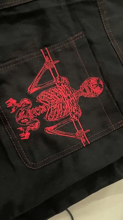 Japanese Brand American Retro Y2K pants skeleton straight Trousers Wide Leg Size US 34 / EU 50 - 7 Thumbnail