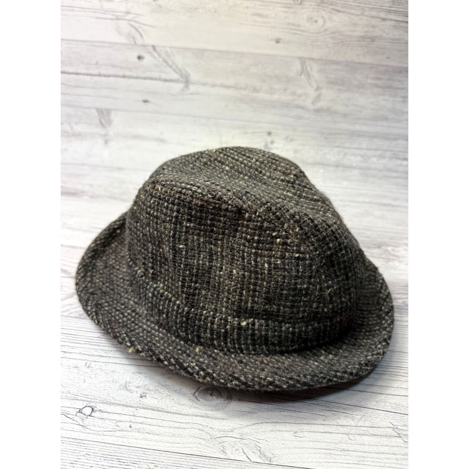 Vintage Jonathan Richard Ireland Donegal Tweed Wool fedora hat Gray size M Size ONE SIZE - 6 Thumbnail