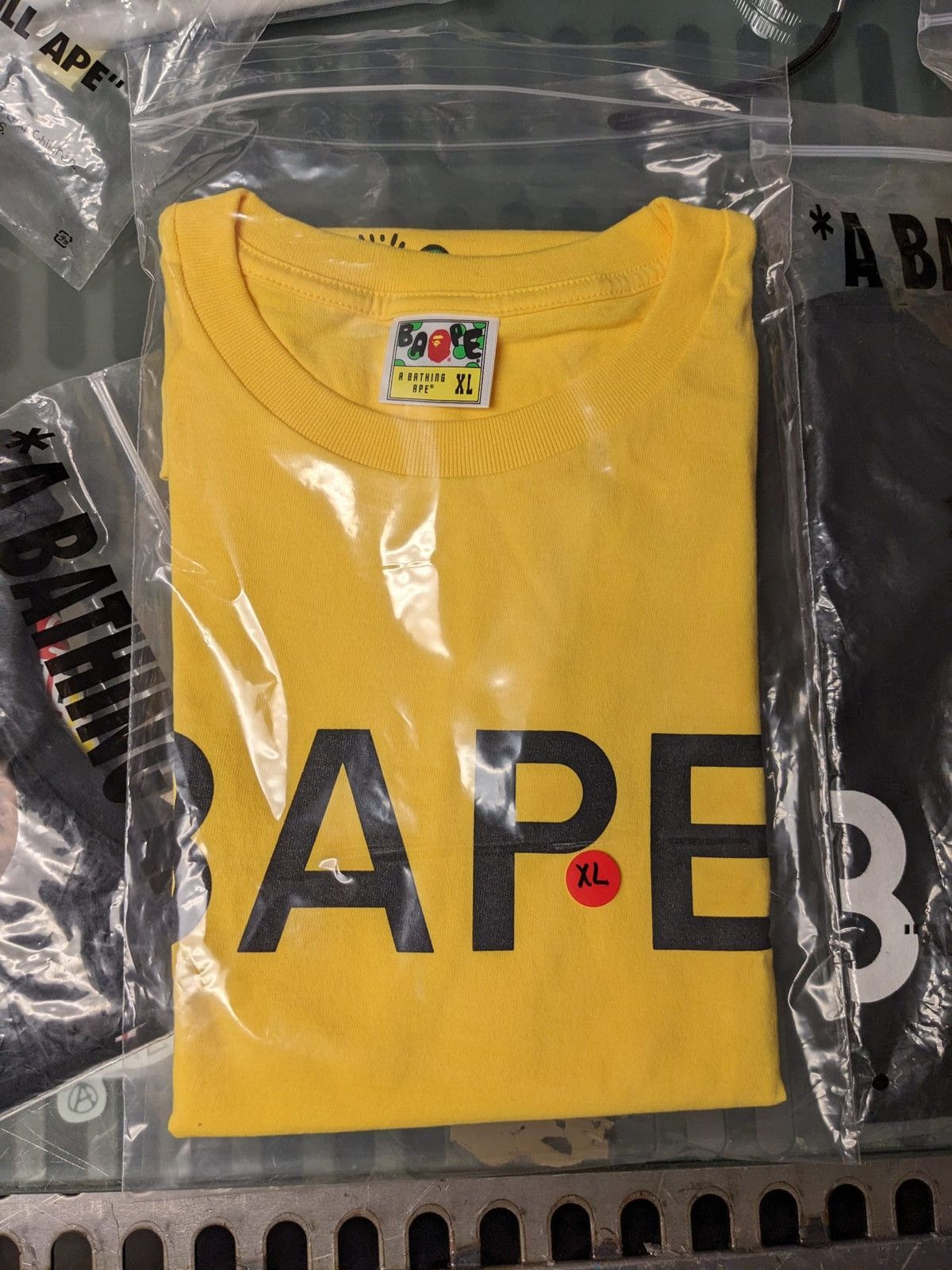 Bape BAPE Keith Haring Foundation Tee 2 XL Yellow a bathing ape Size US XL / EU 56 / 4 - 9 Thumbnail