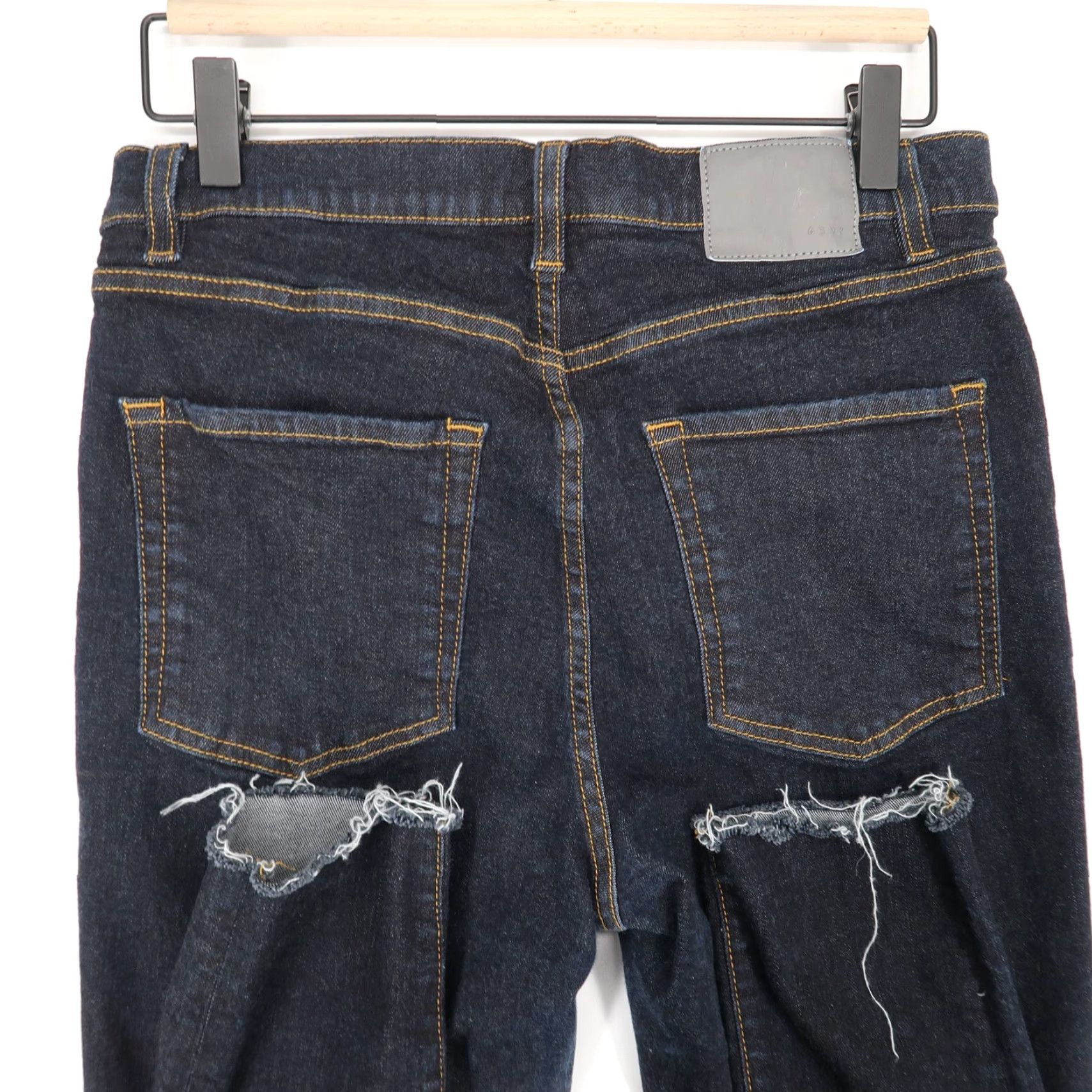 6397 VINTAGE 6397 NP140 Skinny Jeans Womens 30 Blue Stretch Zip Fly Fray Hems Made In Italy Size 30" / US 8 / IT 44 - 5 Thumbnail