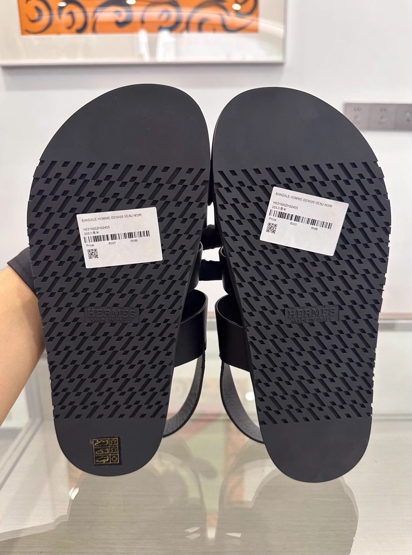 Hermes Hermes Genius H Logo Black Tech Beach Sandal 40.5 Size US 7.5 / EU 40-41 - 6 Thumbnail
