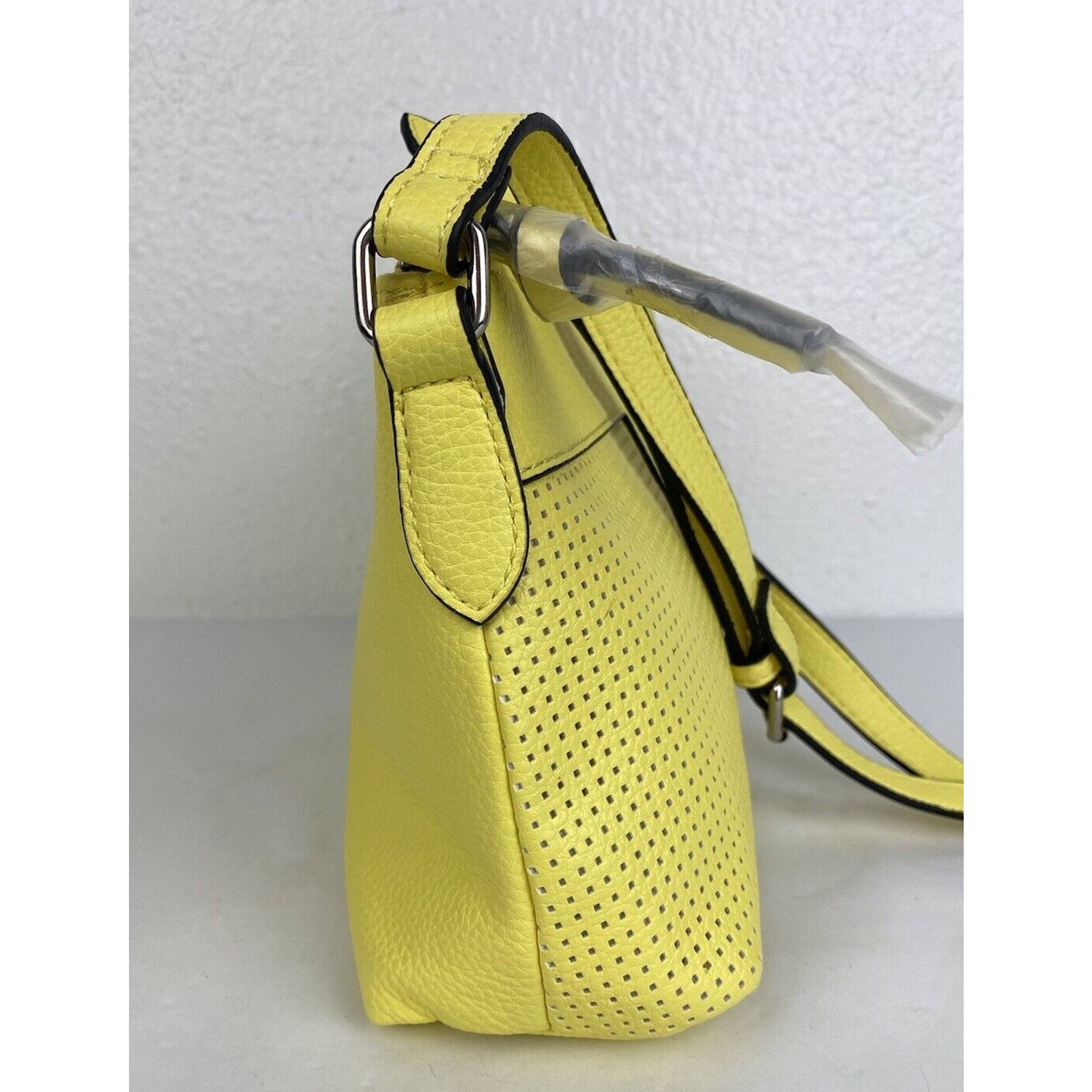 Elie Tahari NWT Tahari Yellow Vegan Leather Crossbody Full Zip Vibrant Size ONE SIZE - 11 Thumbnail
